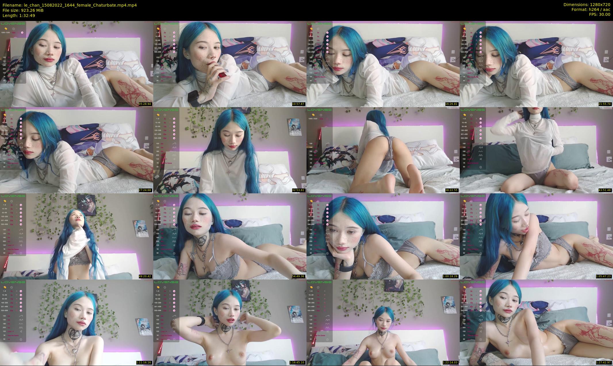 le_chan — 93 minute Chaturbate female cam show recording, 720p, Aug 15, 2022