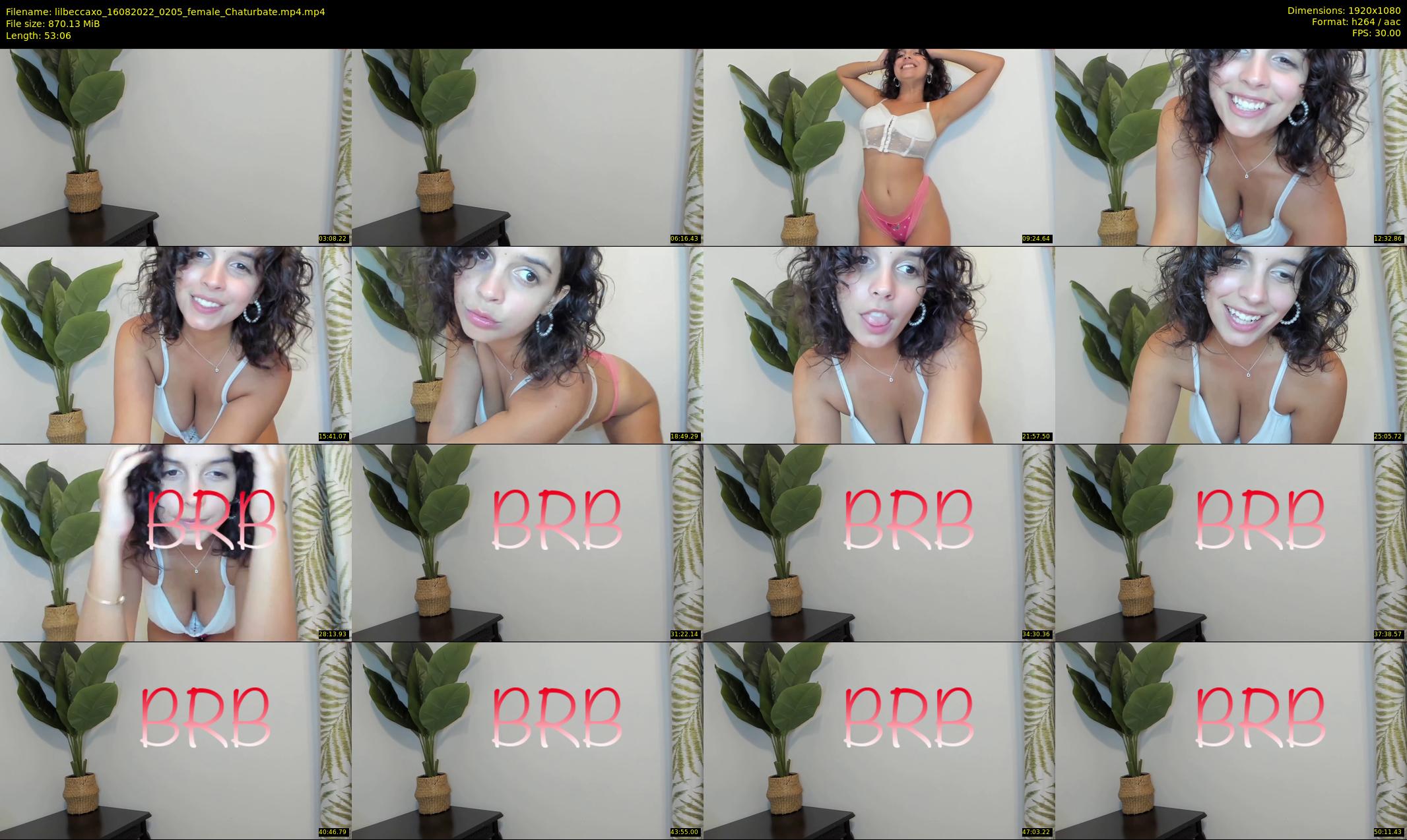 lilbeccaxo — 54 minute Chaturbate female cam show recording, 1080p, Aug 16, 2022