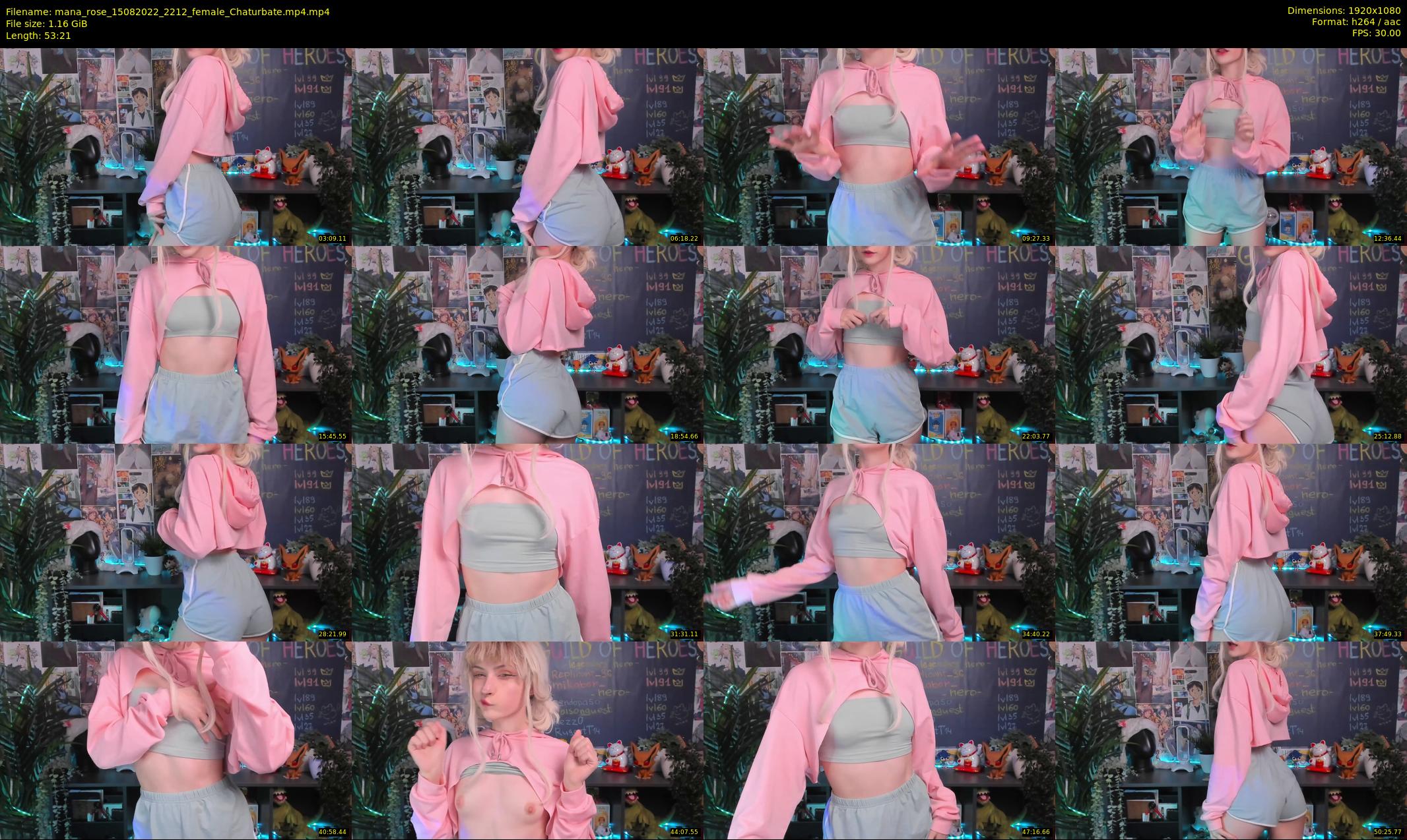mana_rose — 54 minute Chaturbate female cam show recording, 1080p, Aug 15, 2022