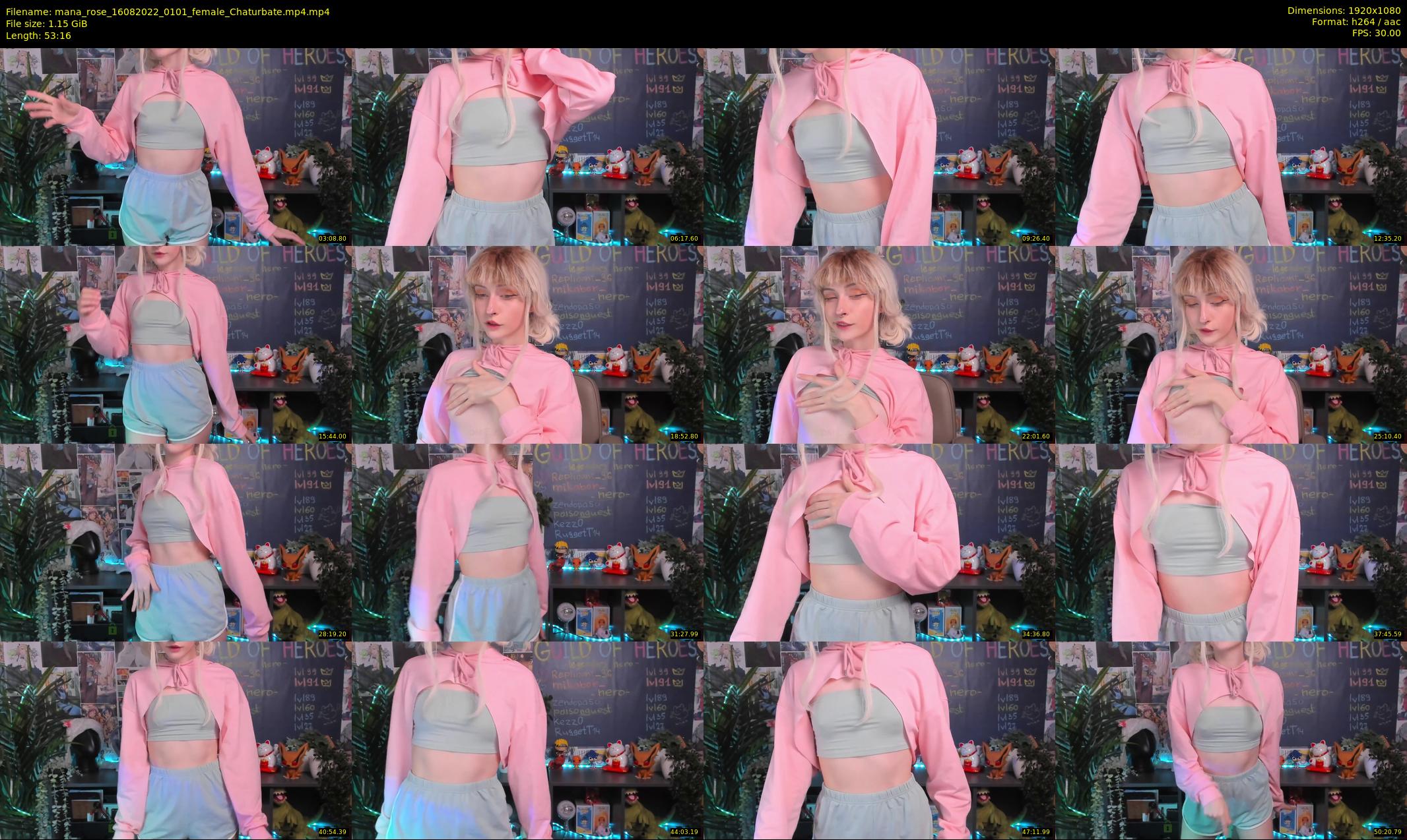 mana_rose — 54 minute Chaturbate female cam show recording, 1080p, Aug 16, 2022