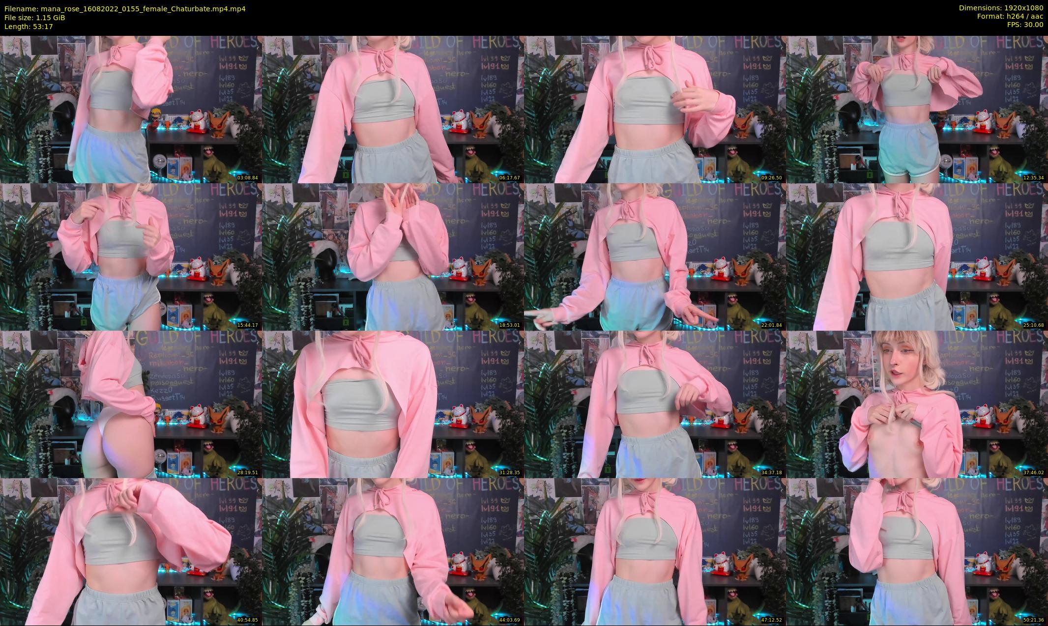 mana_rose — 54 minute Chaturbate female cam show recording, 1080p, Aug 16, 2022