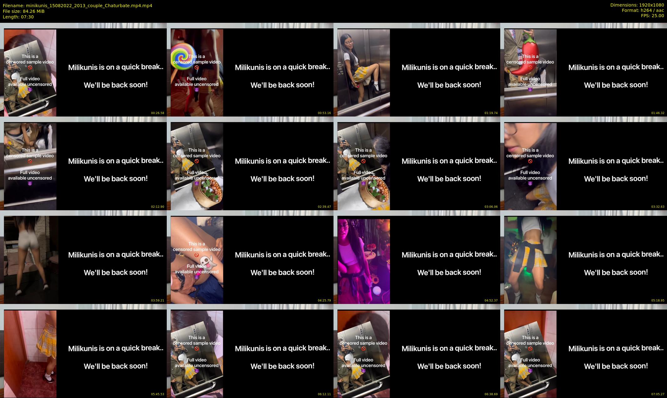 minikunis — 8 minute Chaturbate couple cam show recording, 1080p, Aug 15, 2022