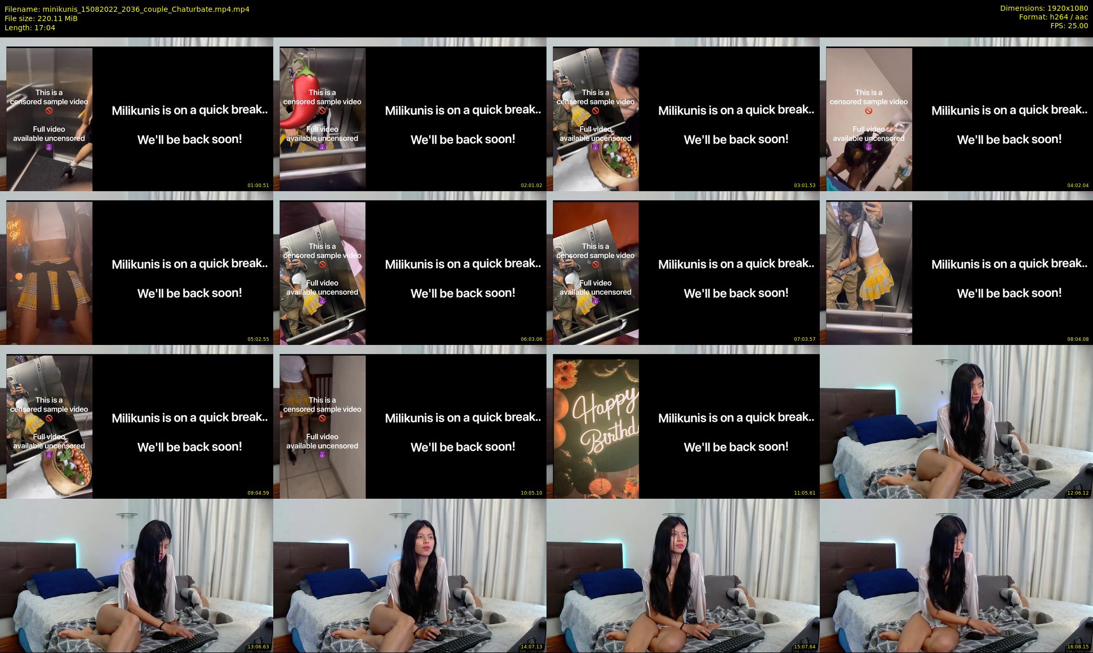 minikunis — 18 minute Chaturbate couple cam show recording, 1080p, Aug 15, 2022