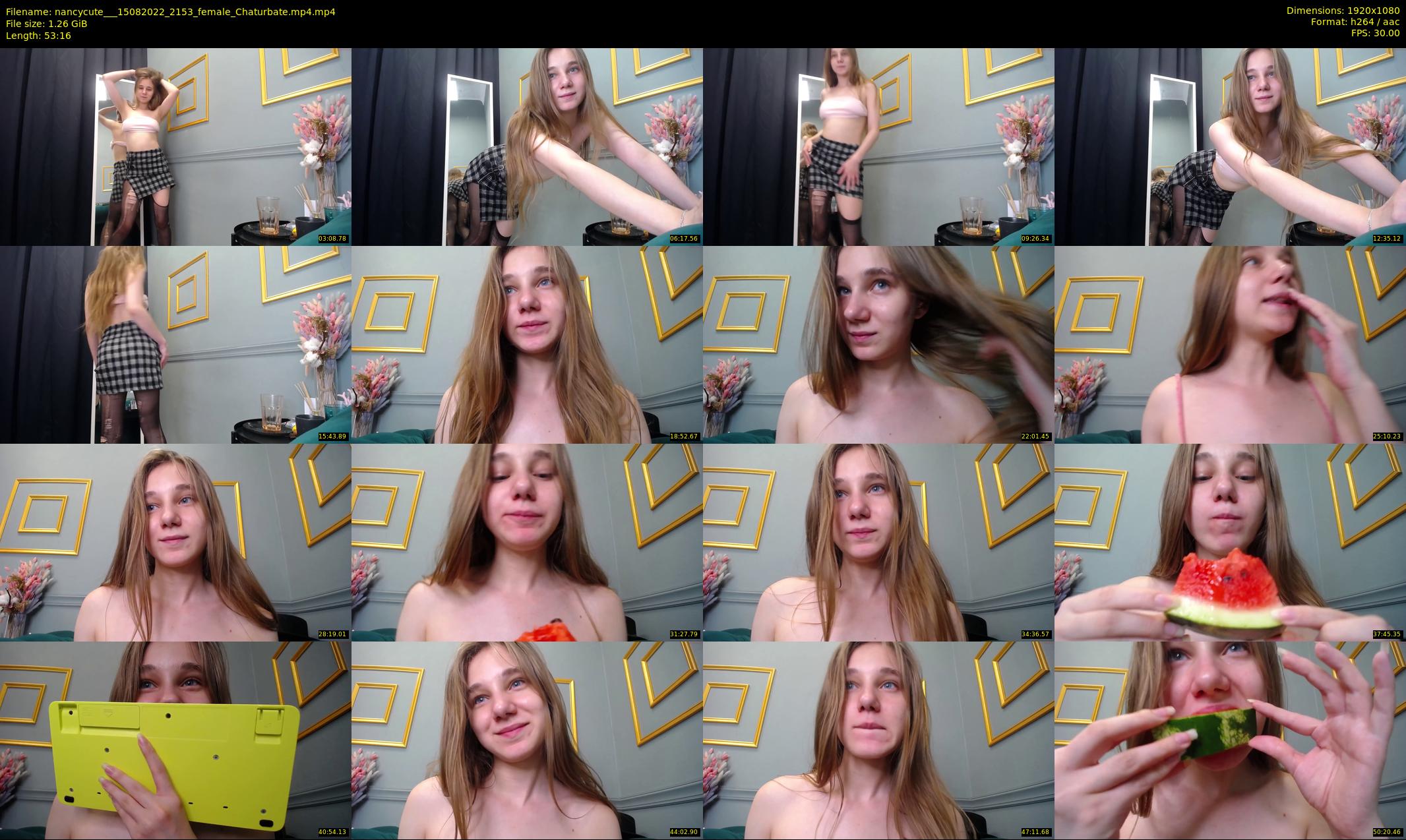 nancycute__ — 54 minute Chaturbate female cam show recording, 1080p, Aug 15, 2022