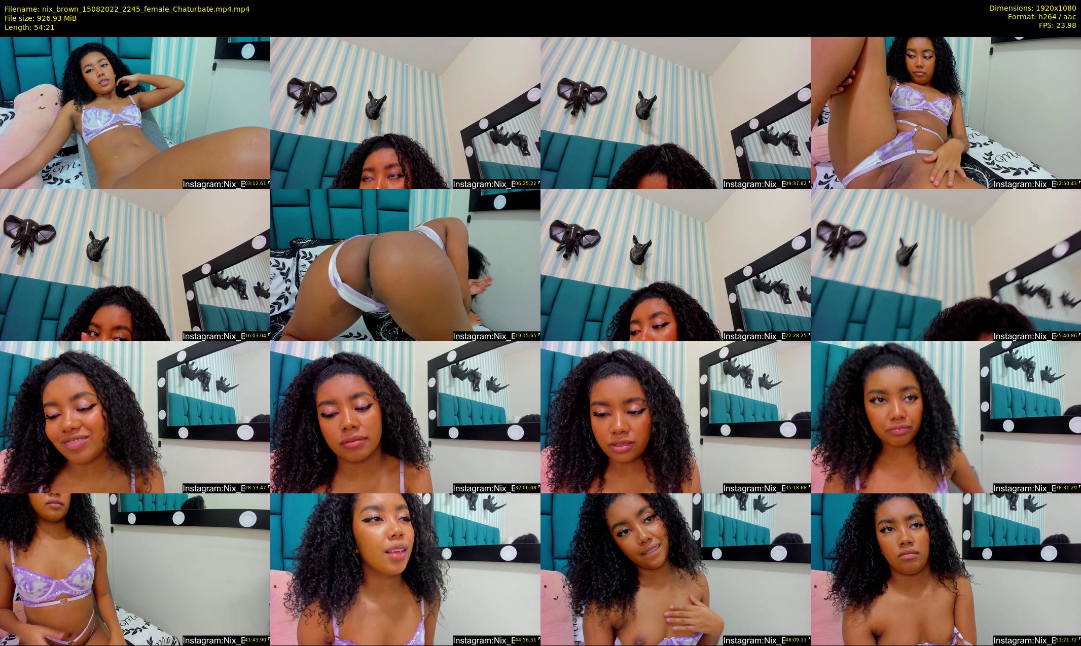 nix_brown — 55 minute Chaturbate female cam show recording, 1080p, Aug 15, 2022