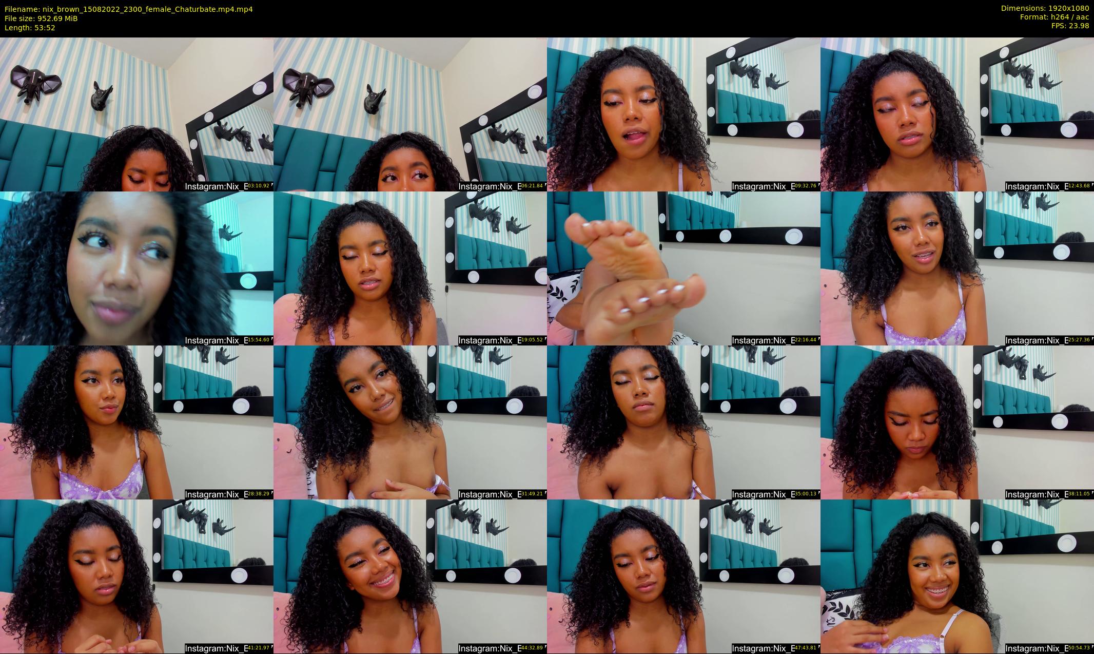 nix_brown — 54 minute Chaturbate female cam show recording, 1080p, Aug 15, 2022
