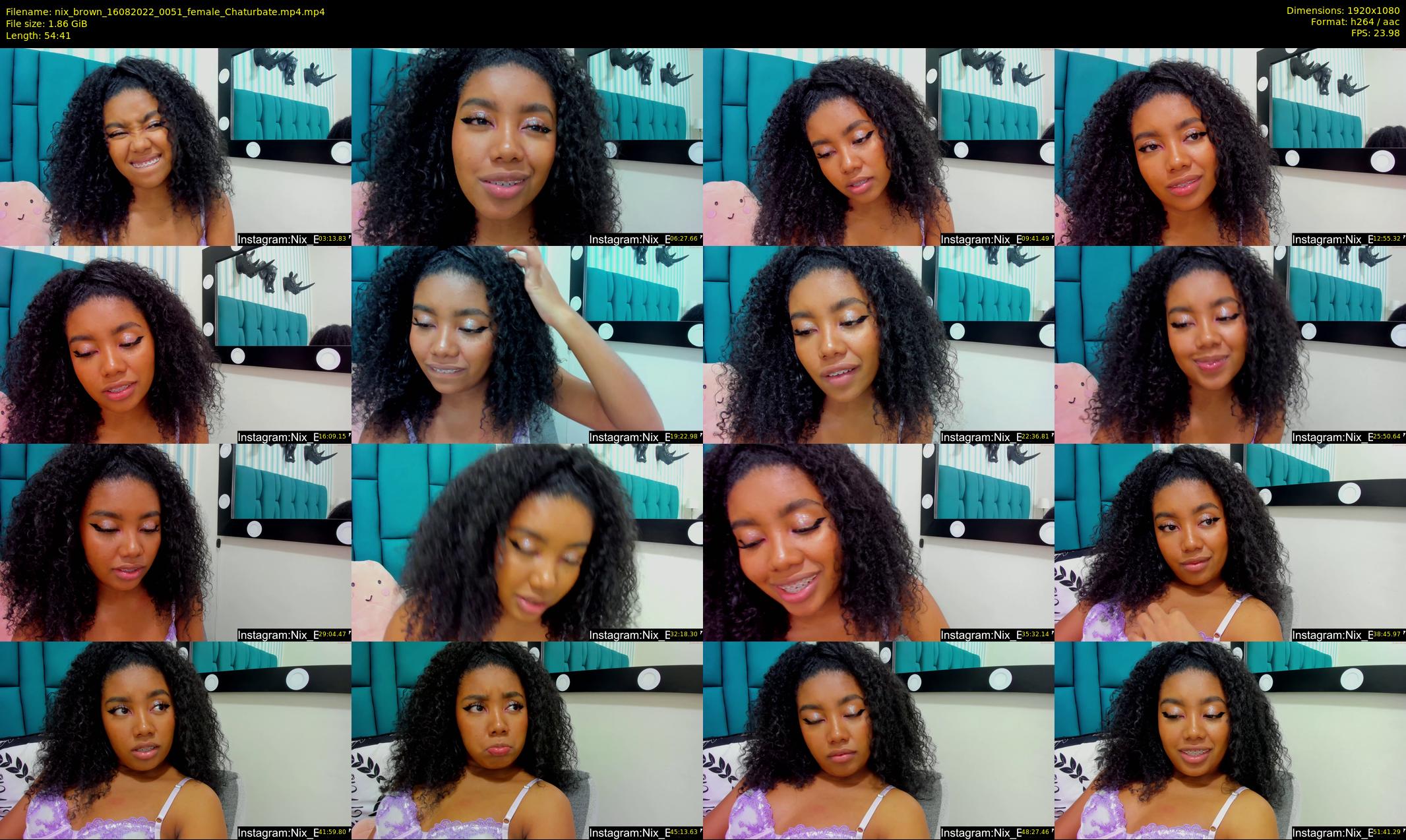 nix_brown — 55 minute Chaturbate female cam show recording, 1080p, Aug 16, 2022