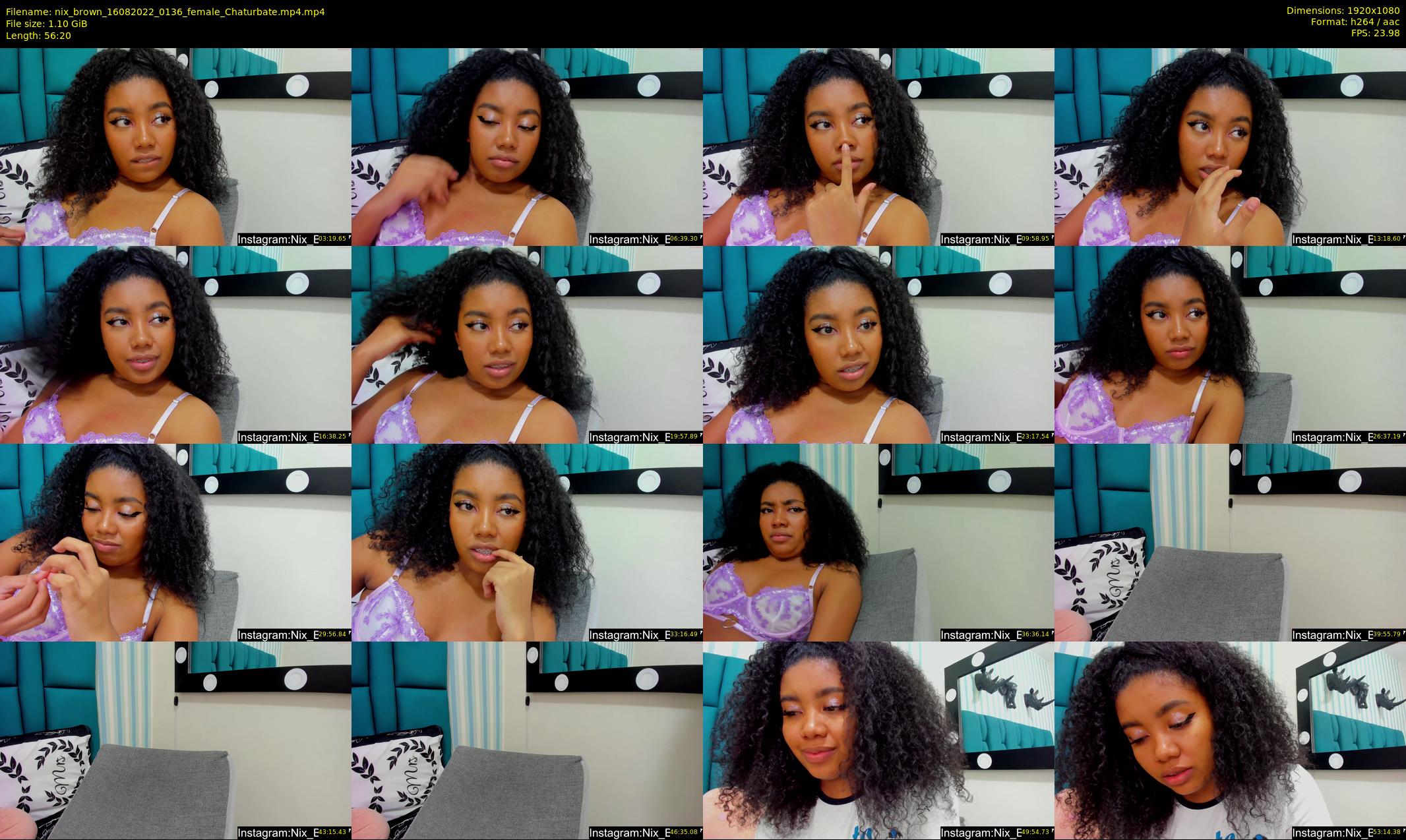 nix_brown — 57 minute Chaturbate female cam show recording, 1080p, Aug 16, 2022
