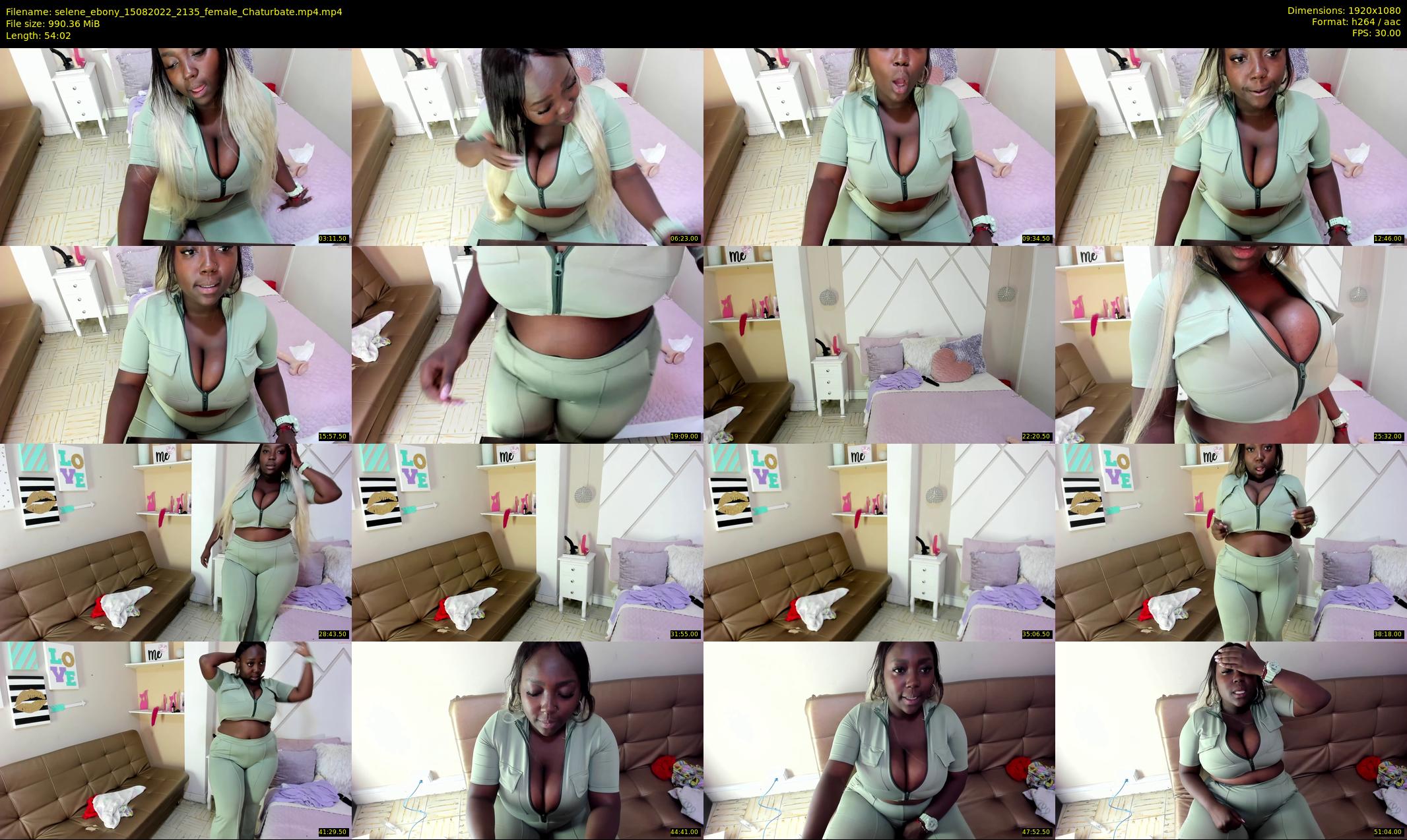 selene_ebony — 55 minute Chaturbate female cam show recording, 1080p, Aug 15, 2022