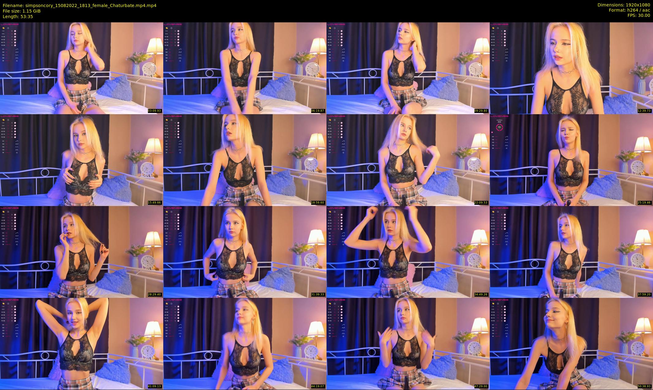 simpsoncory — 54 minute Chaturbate female cam show recording, 1080p, Aug 15, 2022