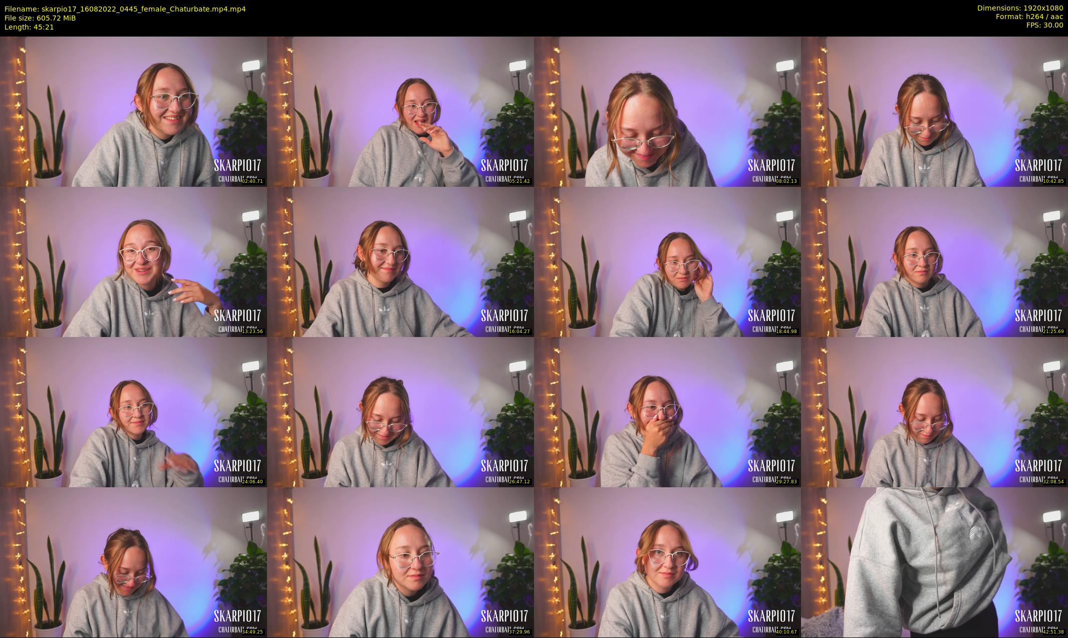skarpio17 — 46 minute Chaturbate female cam show recording, 1080p, Aug 16, 2022