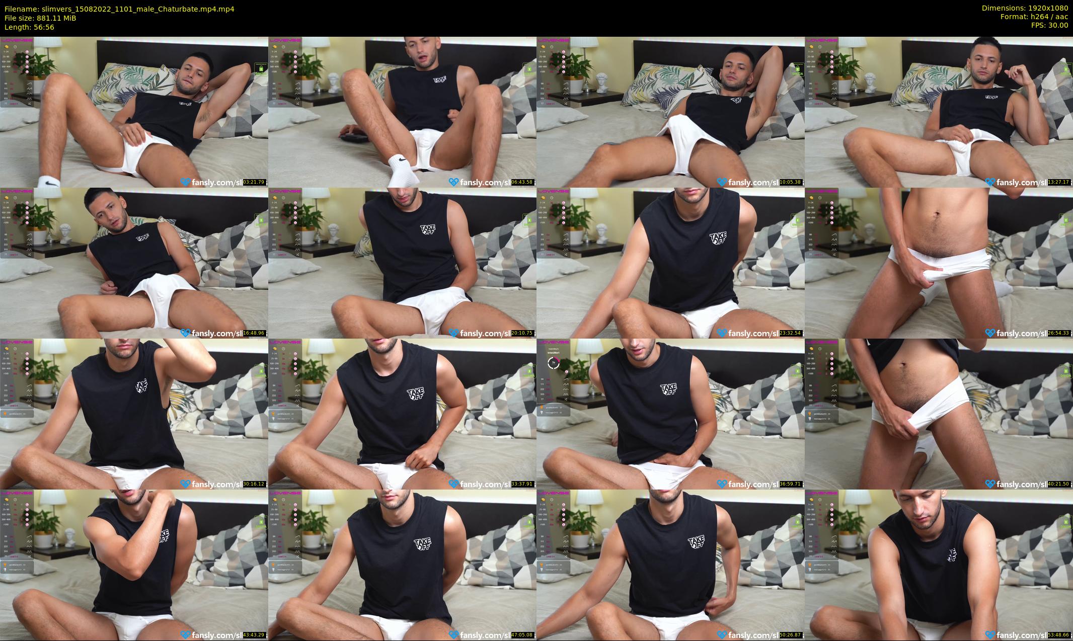 slimvers — 57 minute Chaturbate male cam show recording, 1080p, Aug 15, 2022
