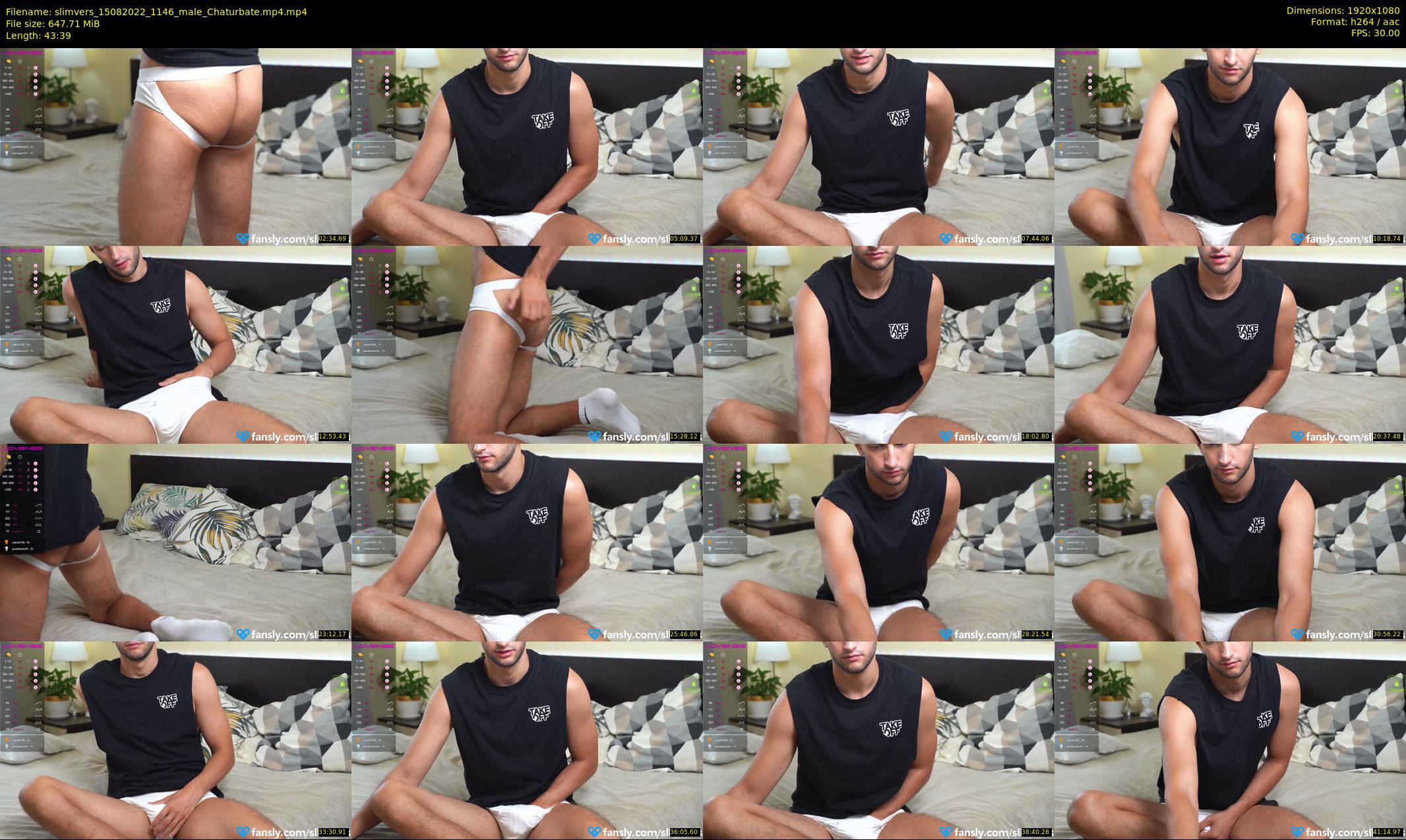 slimvers — 44 minute Chaturbate male cam show recording, 1080p, Aug 15, 2022