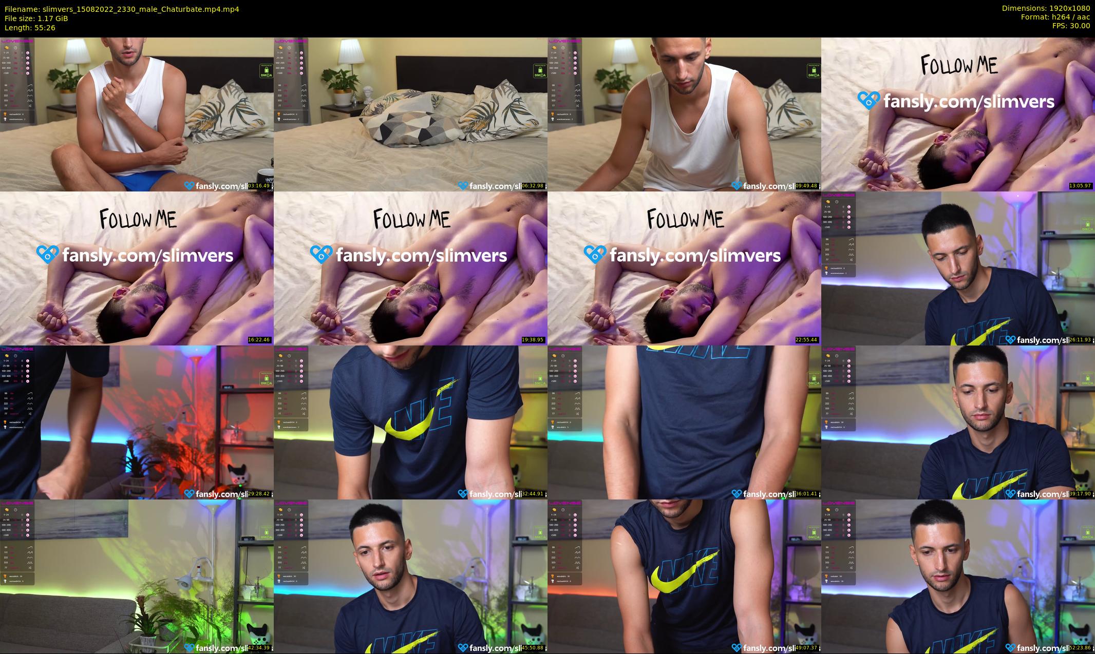 slimvers — 56 minute Chaturbate male cam show recording, 1080p, Aug 15, 2022