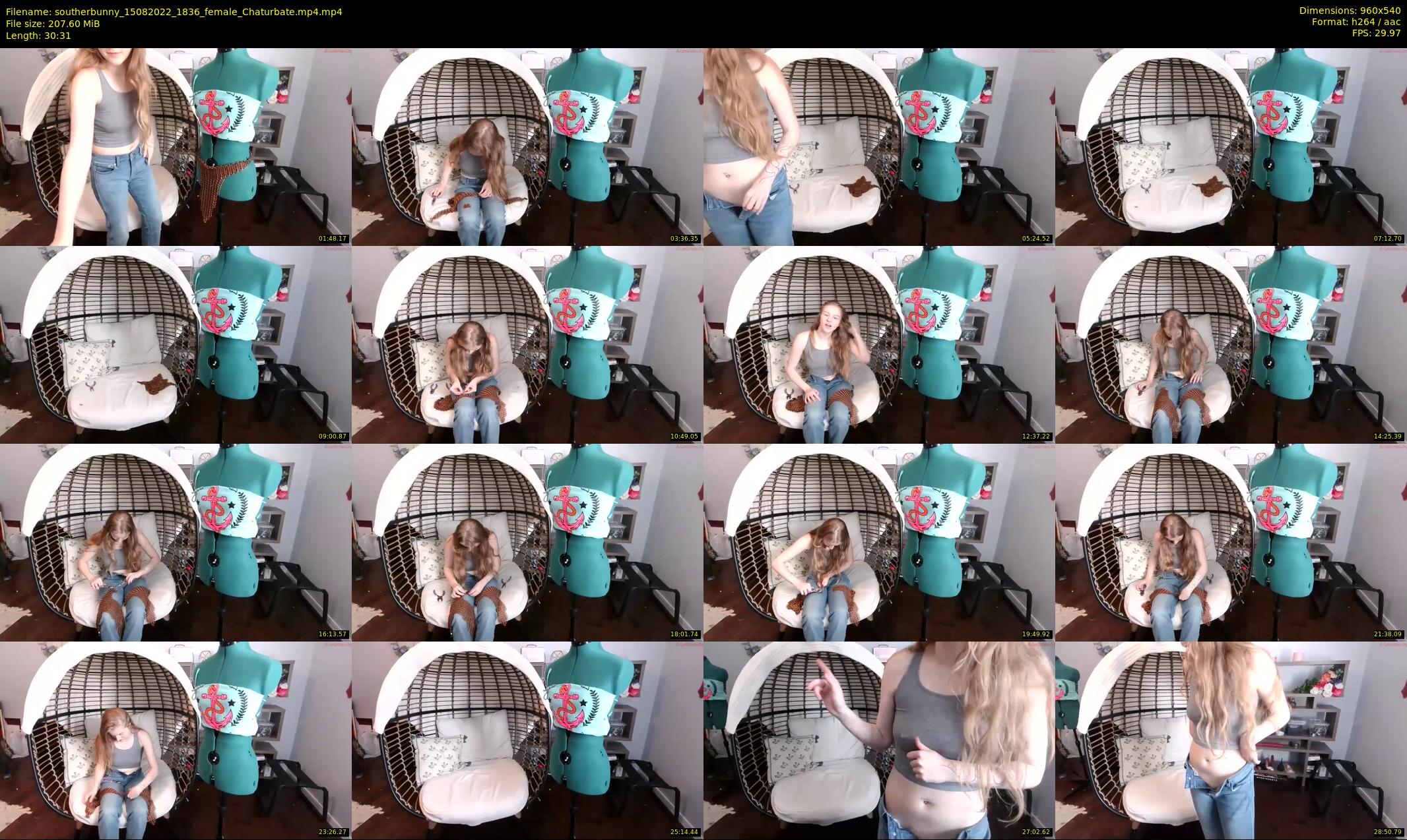 southerbunny — 31 minute Chaturbate female cam show recording, 480p, Aug 15, 2022