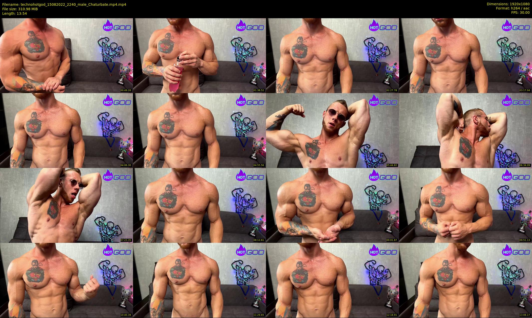 technohotgod — 14 minute Chaturbate male cam show recording, 1080p, Aug 15, 2022