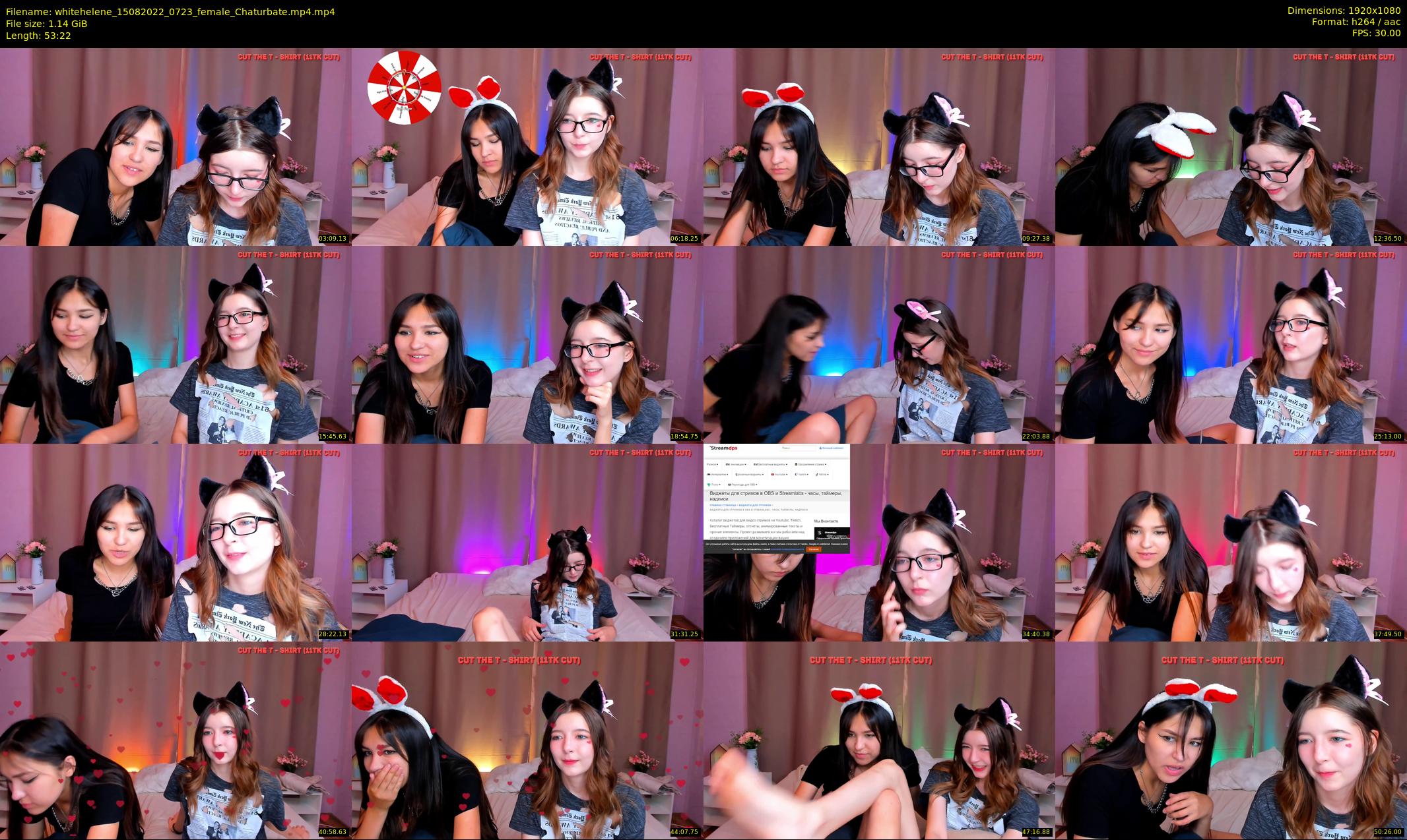whitehelene — 54 minute Chaturbate female cam show recording, 1080p, Aug 15, 2022
