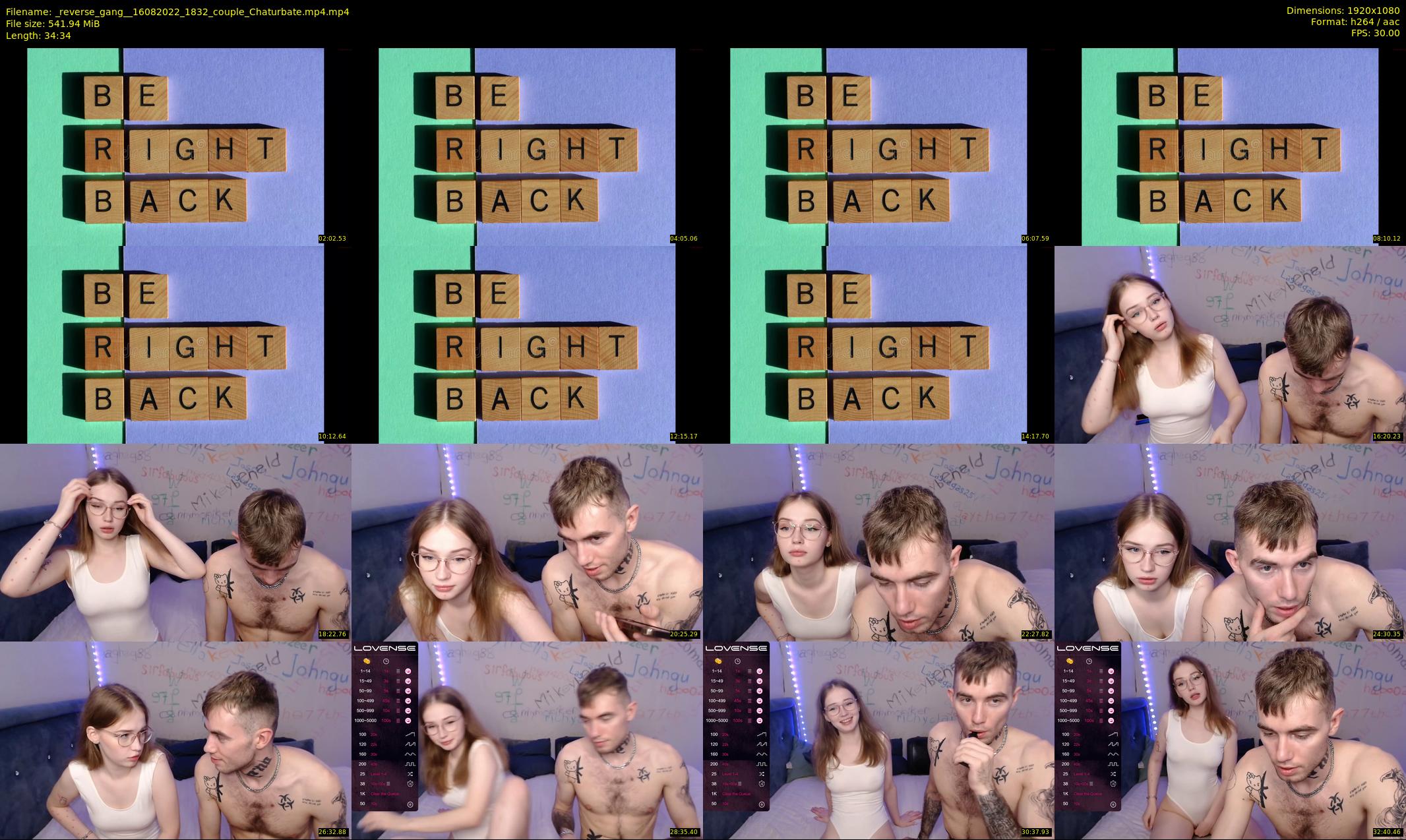 _reverse_gang_ — 35 minute Chaturbate couple cam show recording, 1080p, Aug 16, 2022