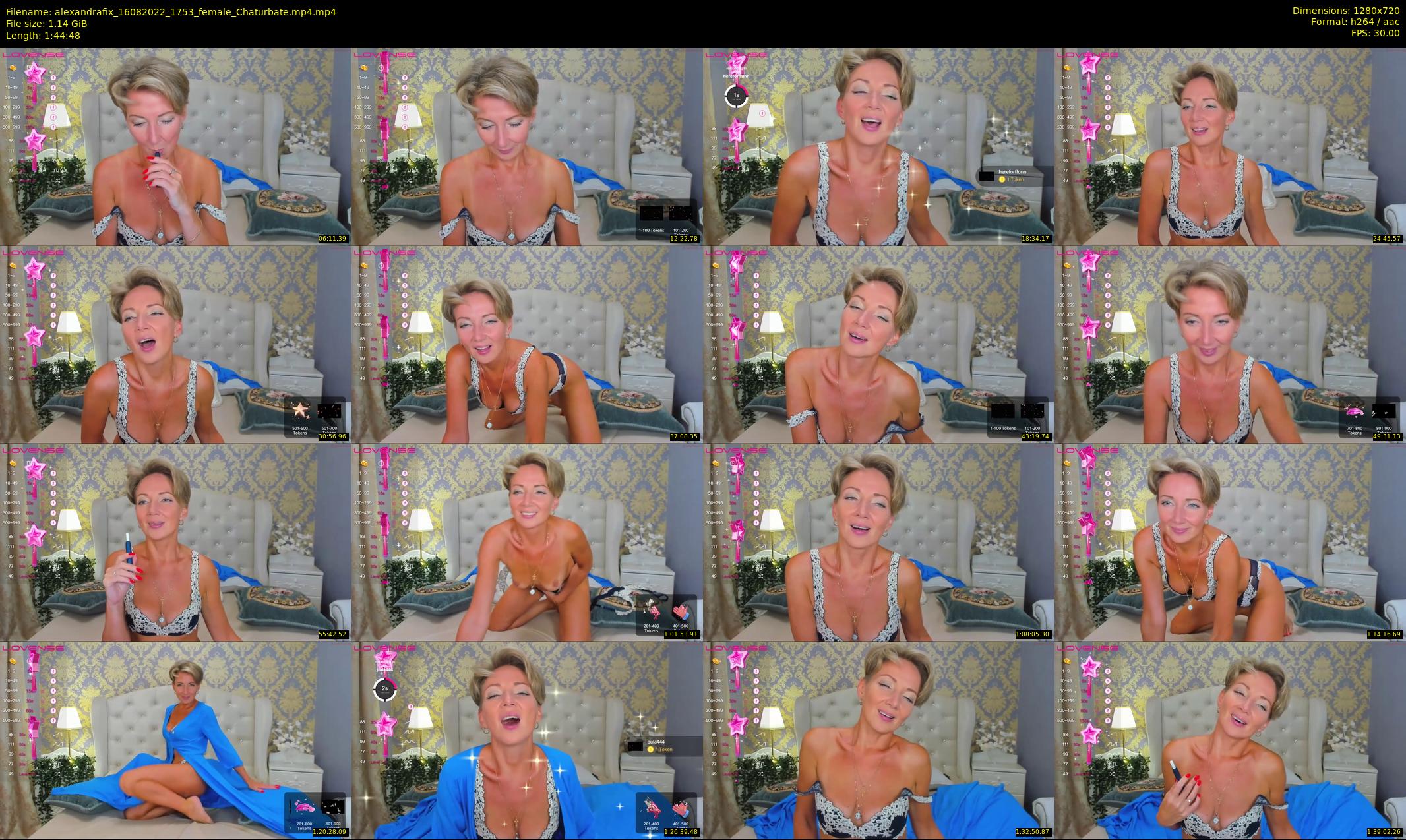 alexandrafix — 105 minute Chaturbate female cam show recording, 720p, Aug 16, 2022