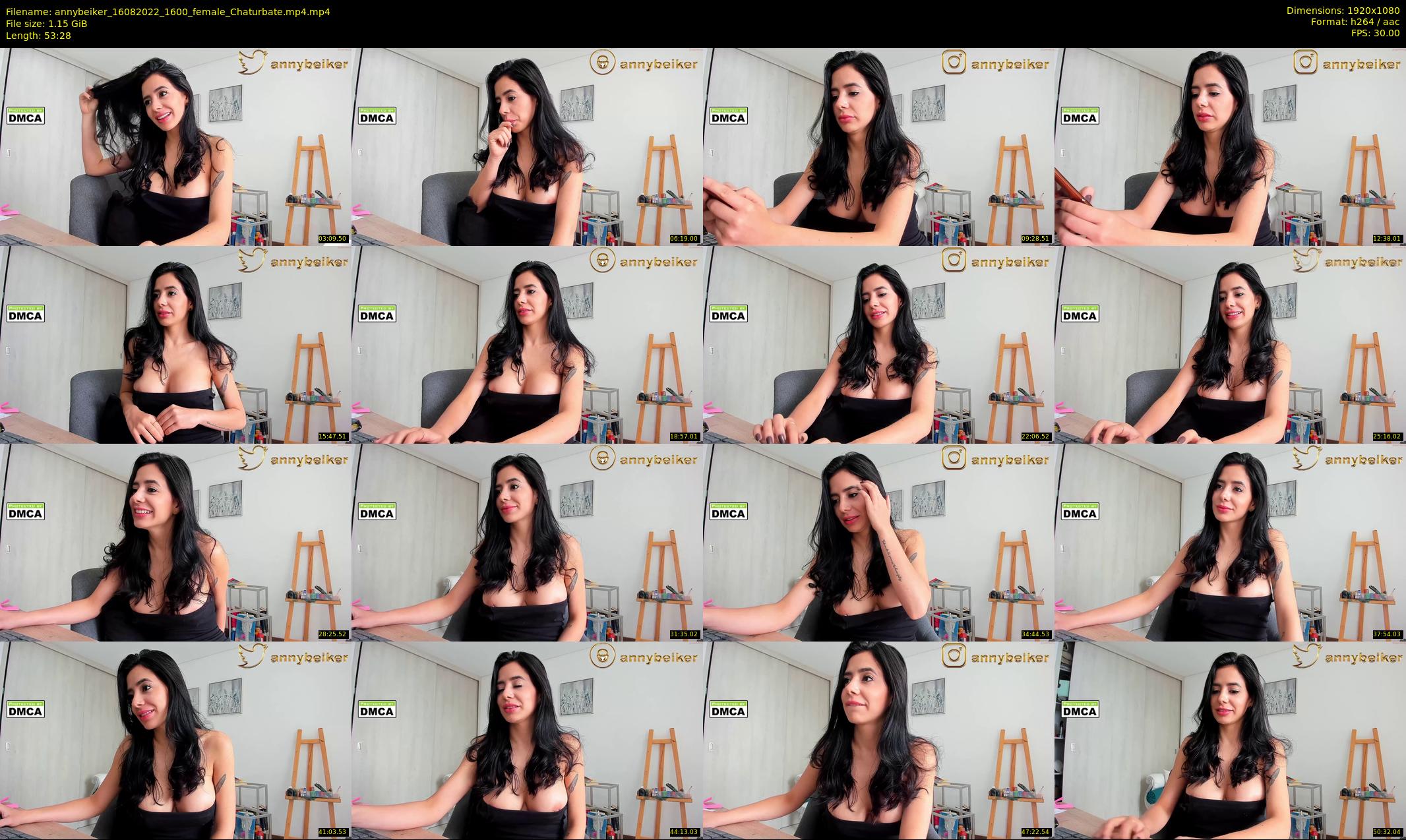 annybeiker — 54 minute Chaturbate female cam show recording, 1080p, Aug 16, 2022