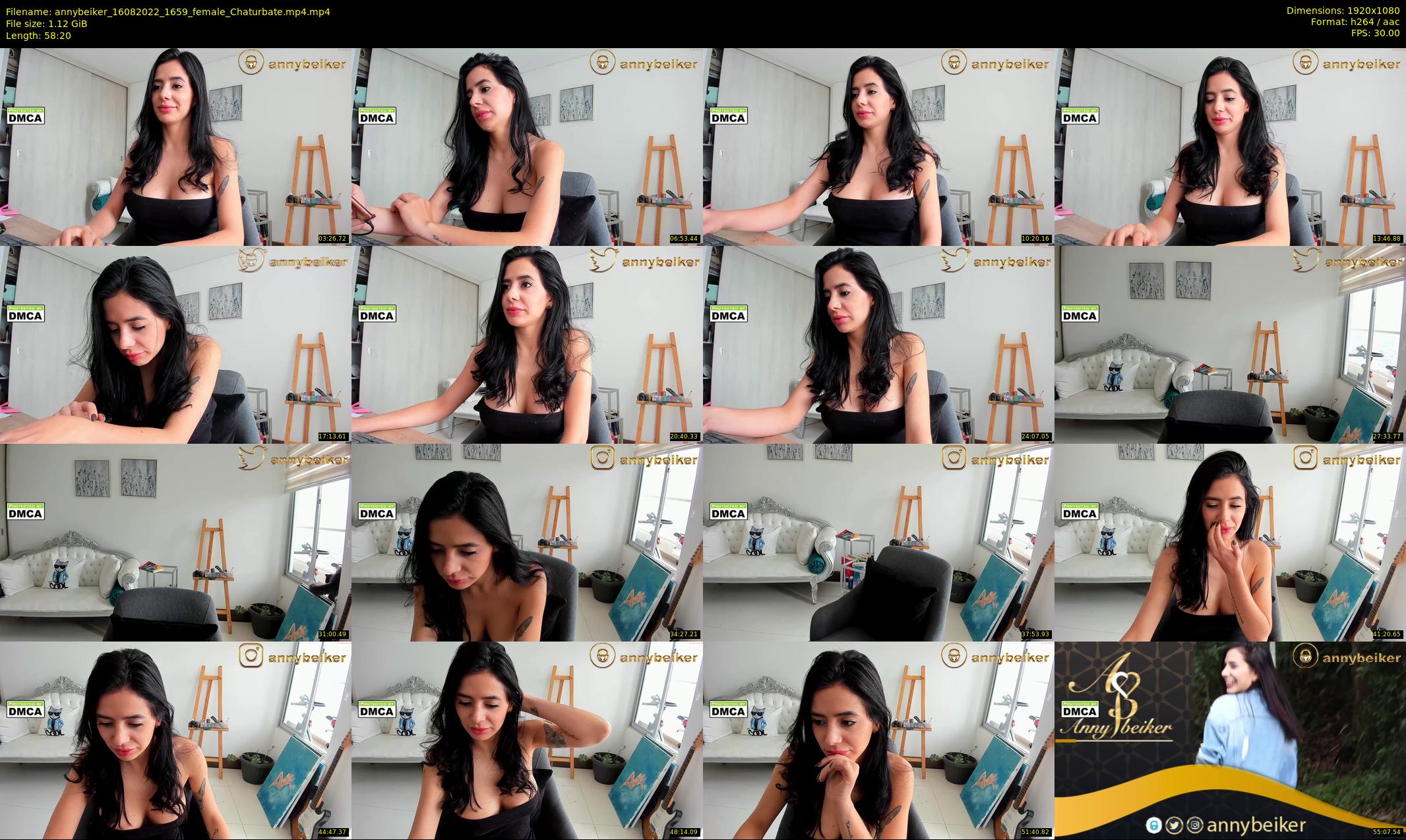 annybeiker — 59 minute Chaturbate female cam show recording, 1080p, Aug 16, 2022