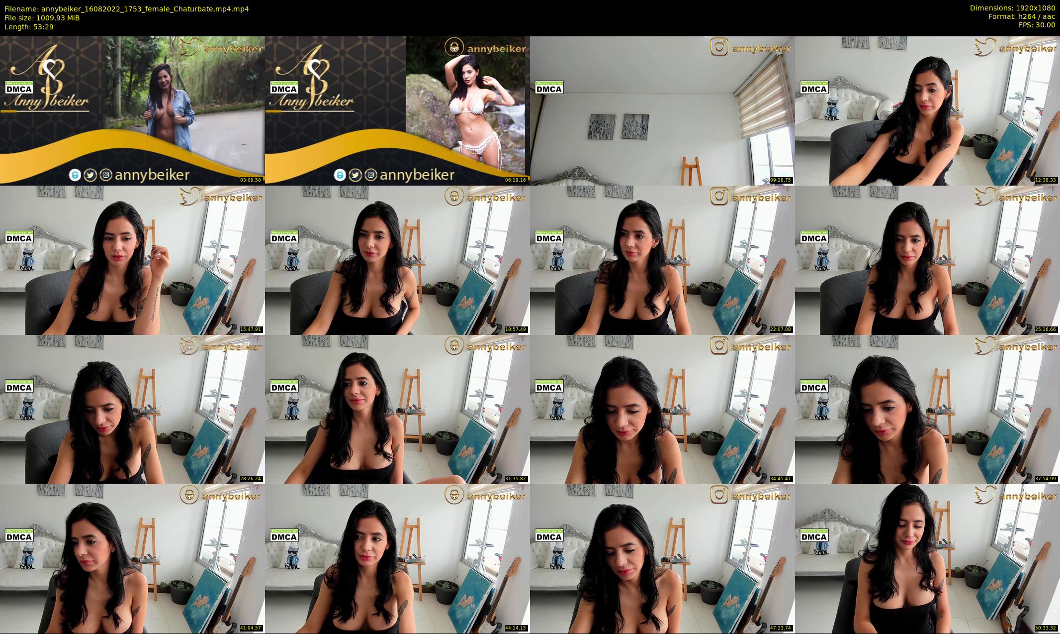 annybeiker — 54 minute Chaturbate female cam show recording, 1080p, Aug 16, 2022