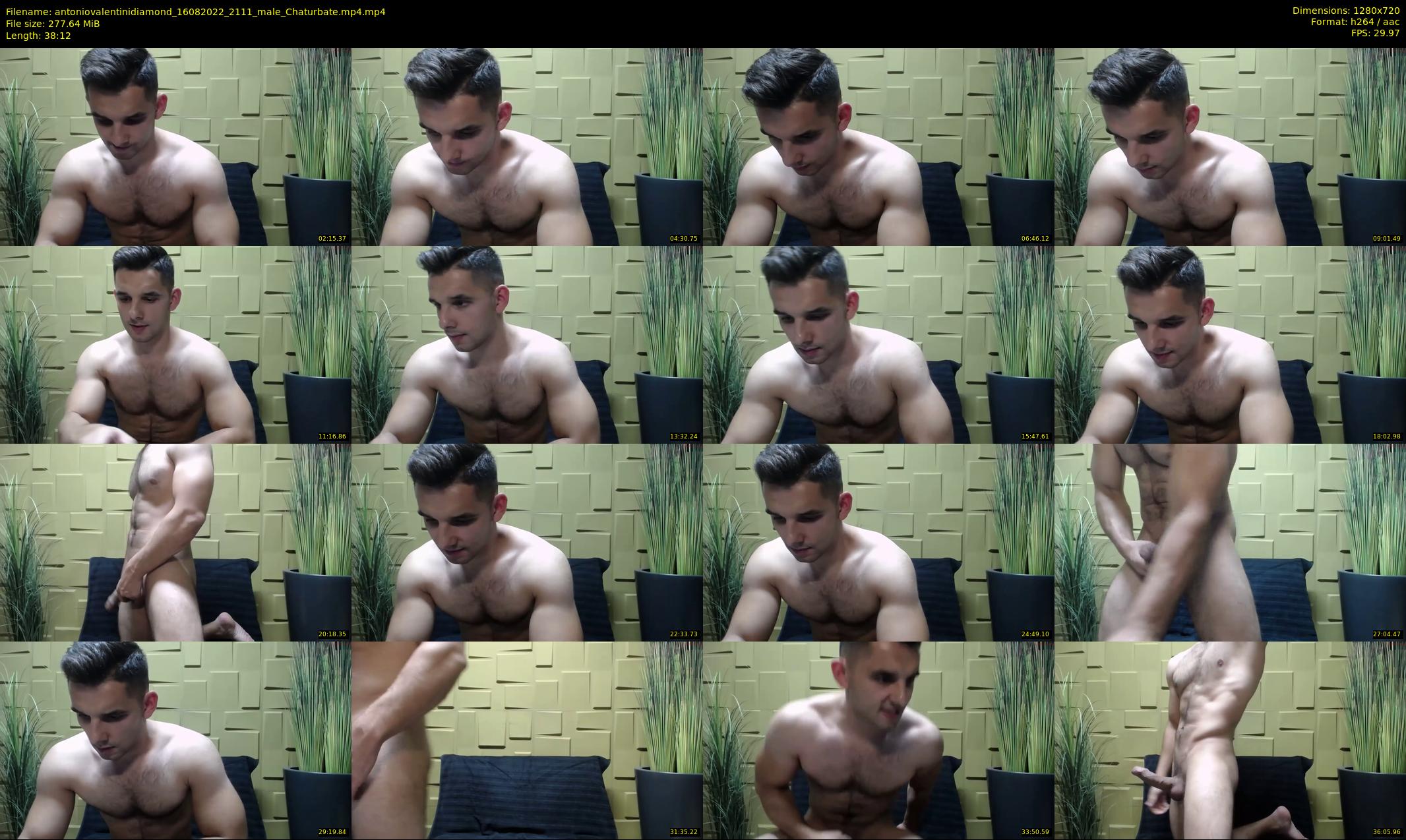 antoniovalentinidiamond — 39 minute Chaturbate male cam show recording, 720p, Aug 16, 2022