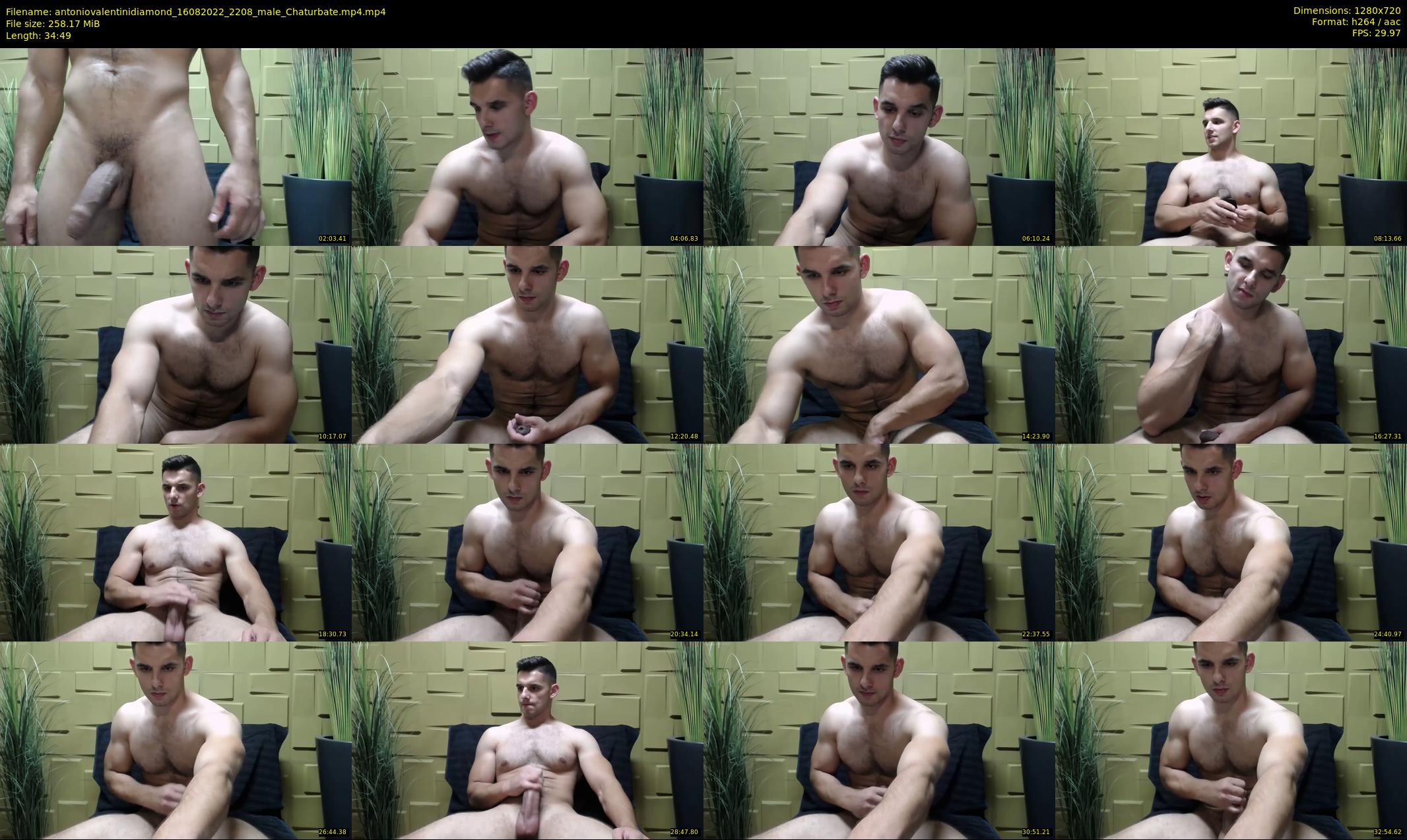 antoniovalentinidiamond — 35 minute Chaturbate male cam show recording, 720p, Aug 16, 2022