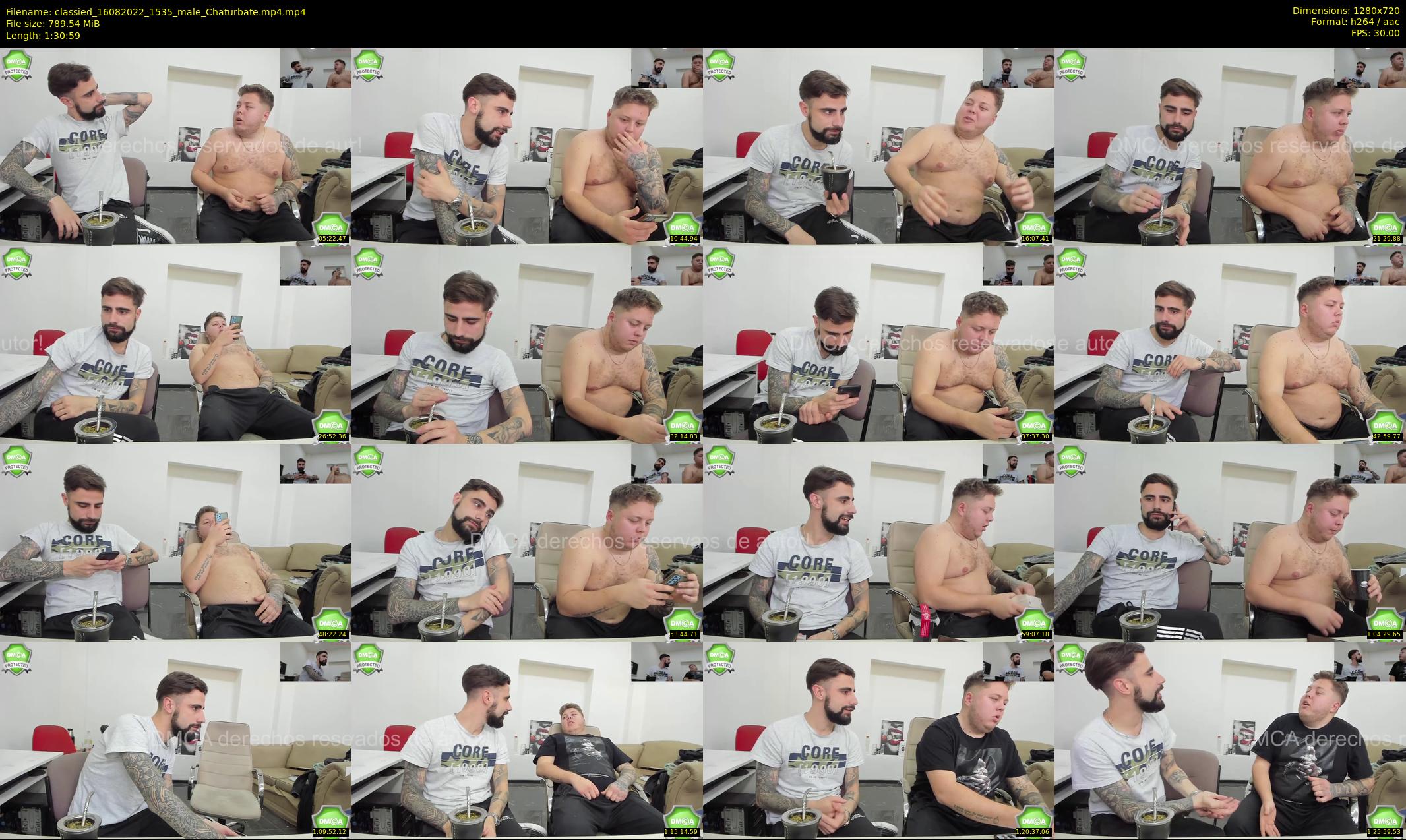 classied — 91 minute Chaturbate male cam show recording, 720p, Aug 16, 2022