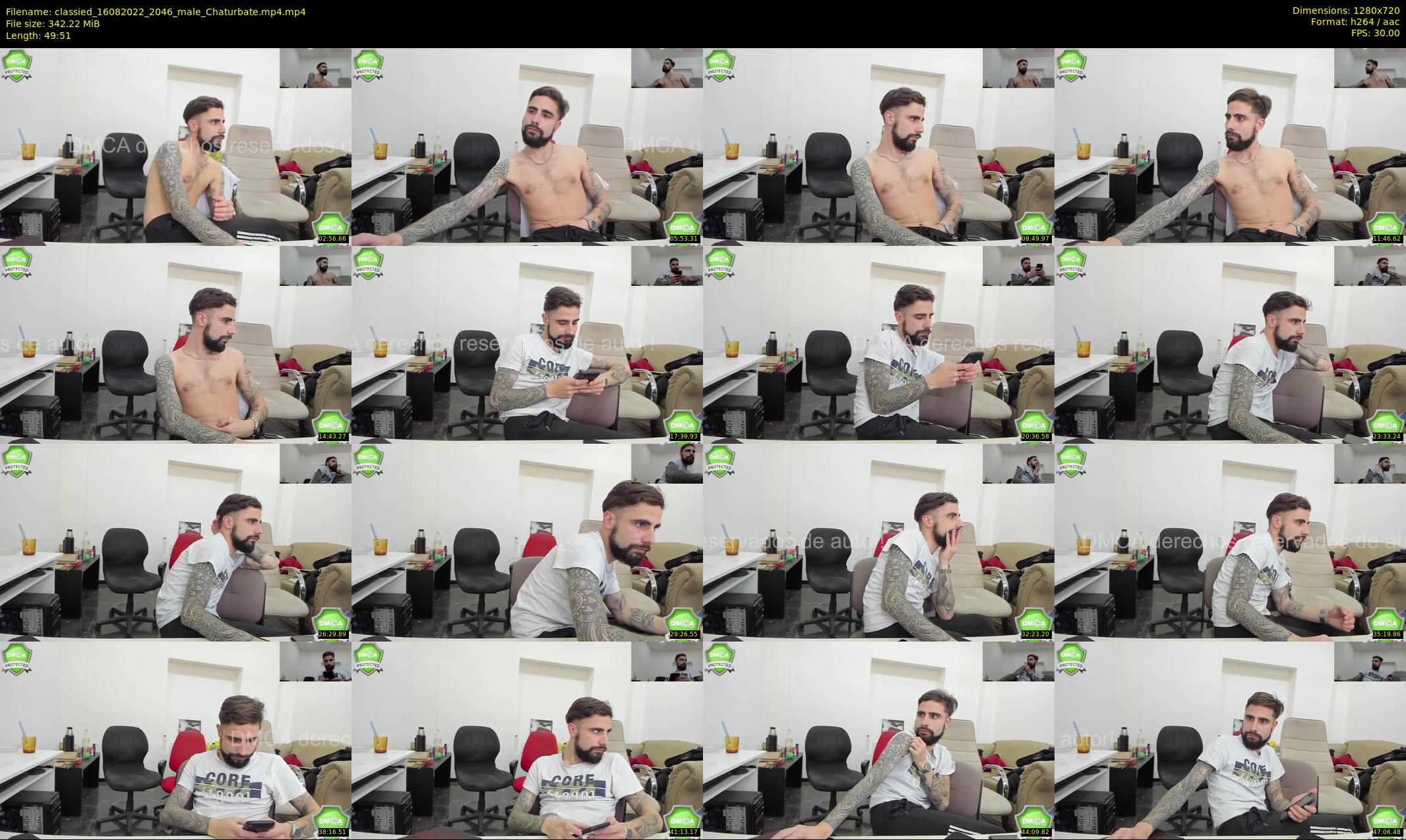 classied — 50 minute Chaturbate male cam show recording, 720p, Aug 16, 2022