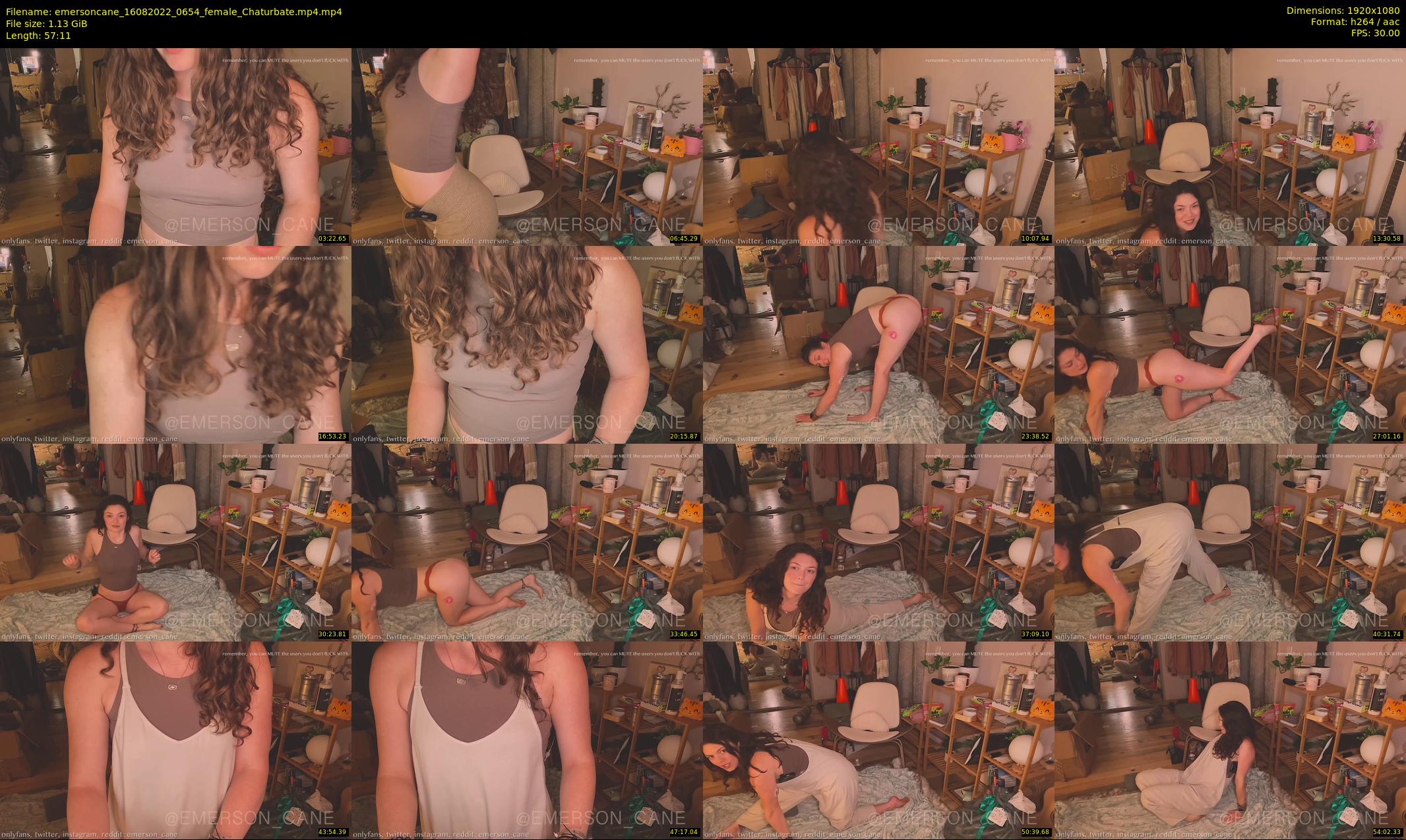 emersoncane — 58 minute Chaturbate female cam show recording, 1080p, Aug 16, 2022