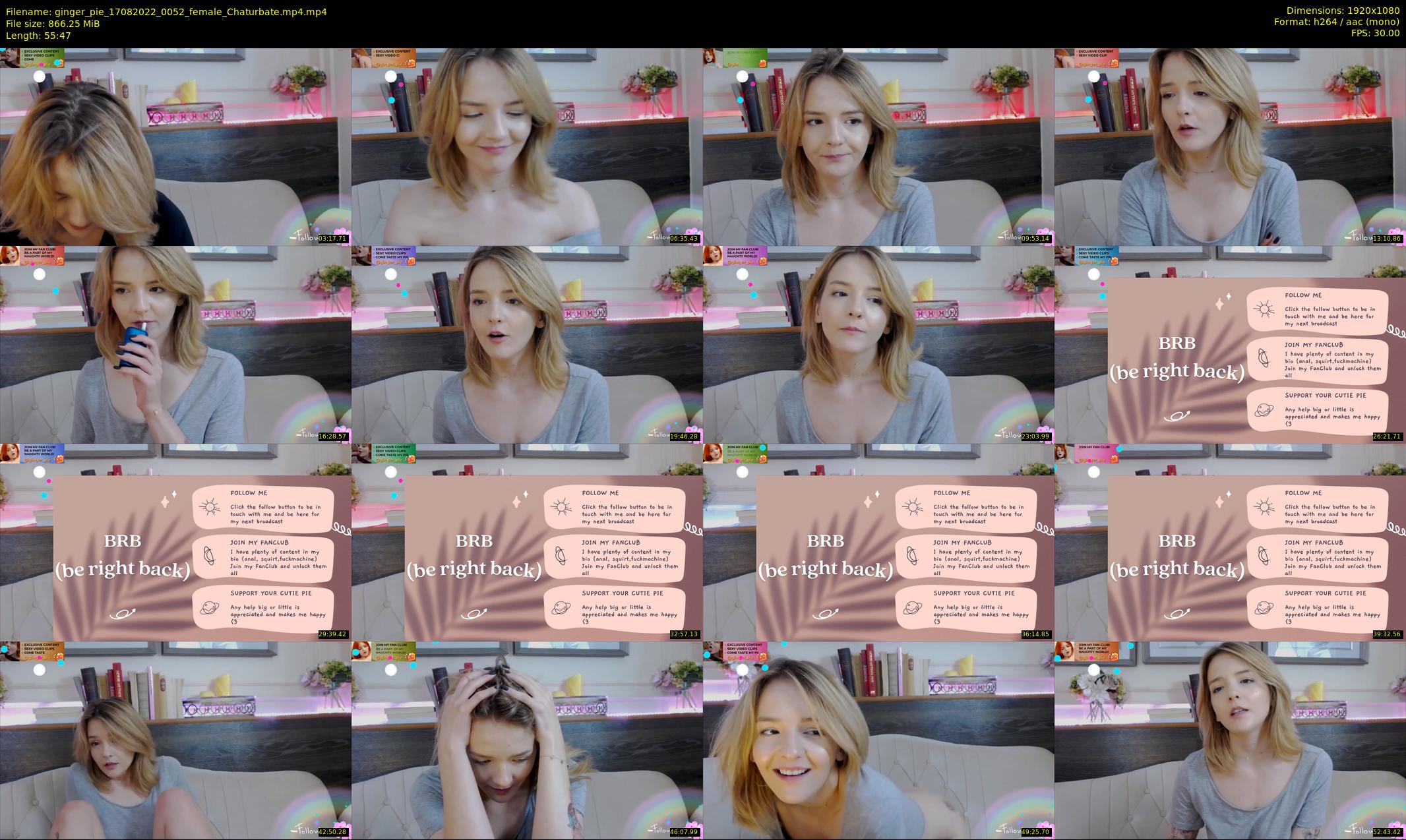 ginger_pie — 56 minute Chaturbate female cam show recording, 1080p, Aug 17, 2022