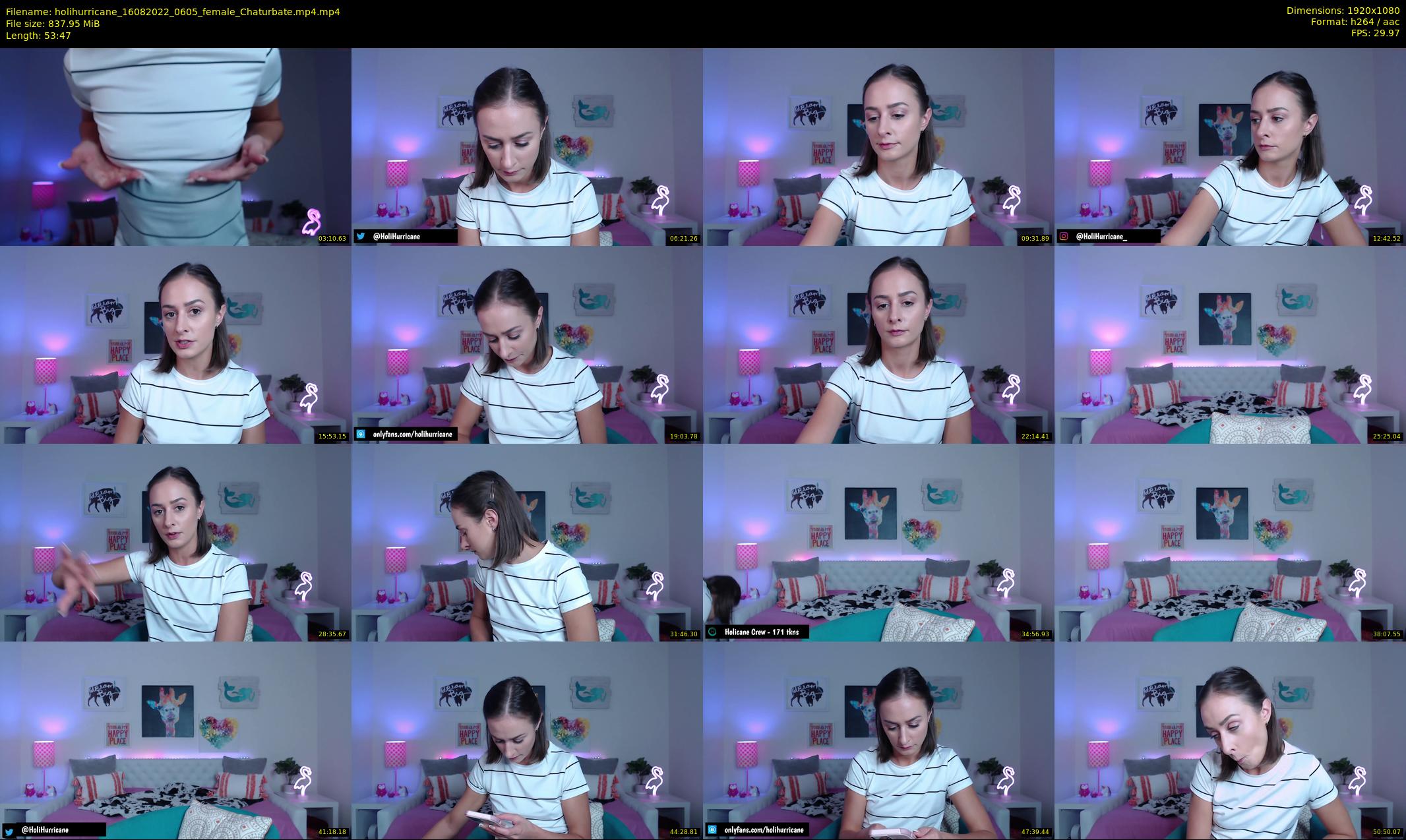holihurricane — 54 minute Chaturbate female cam show recording, 1080p, Aug 16, 2022