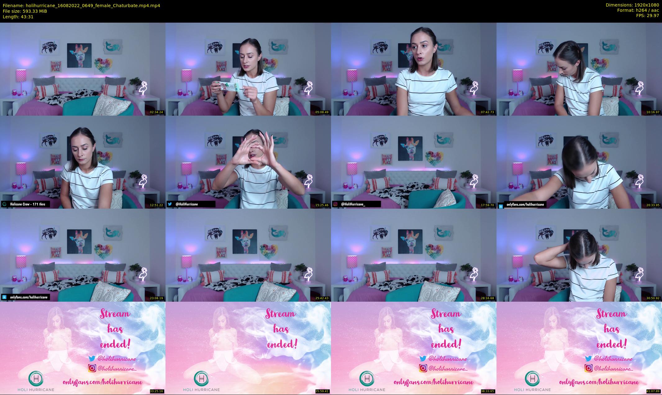 holihurricane — 44 minute Chaturbate female cam show recording, 1080p, Aug 16, 2022