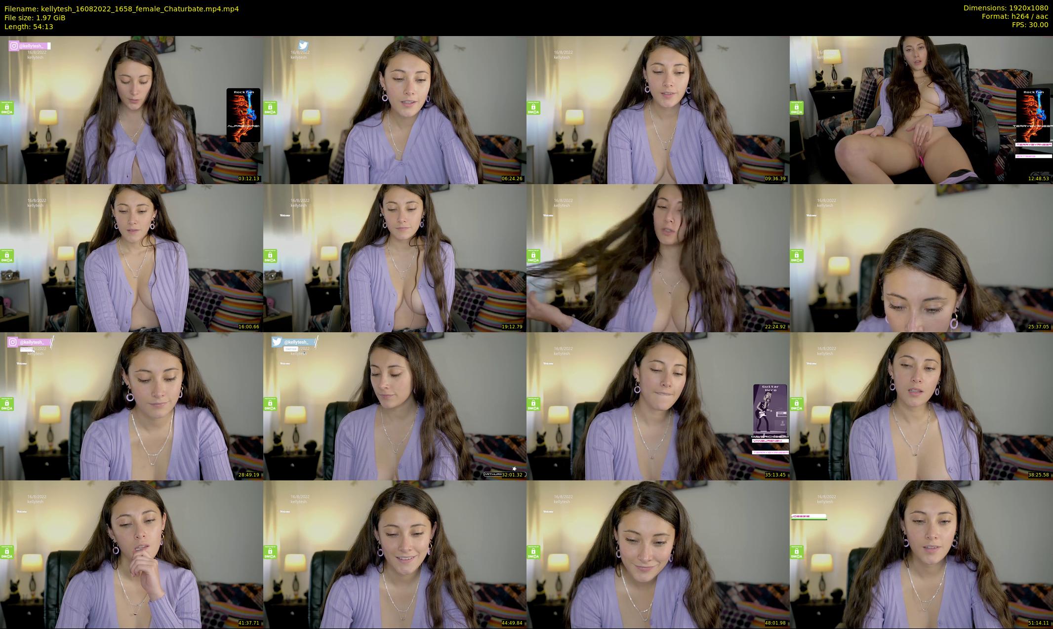 kellytesh — 55 minute Chaturbate female cam show recording, 1080p, Aug 16, 2022