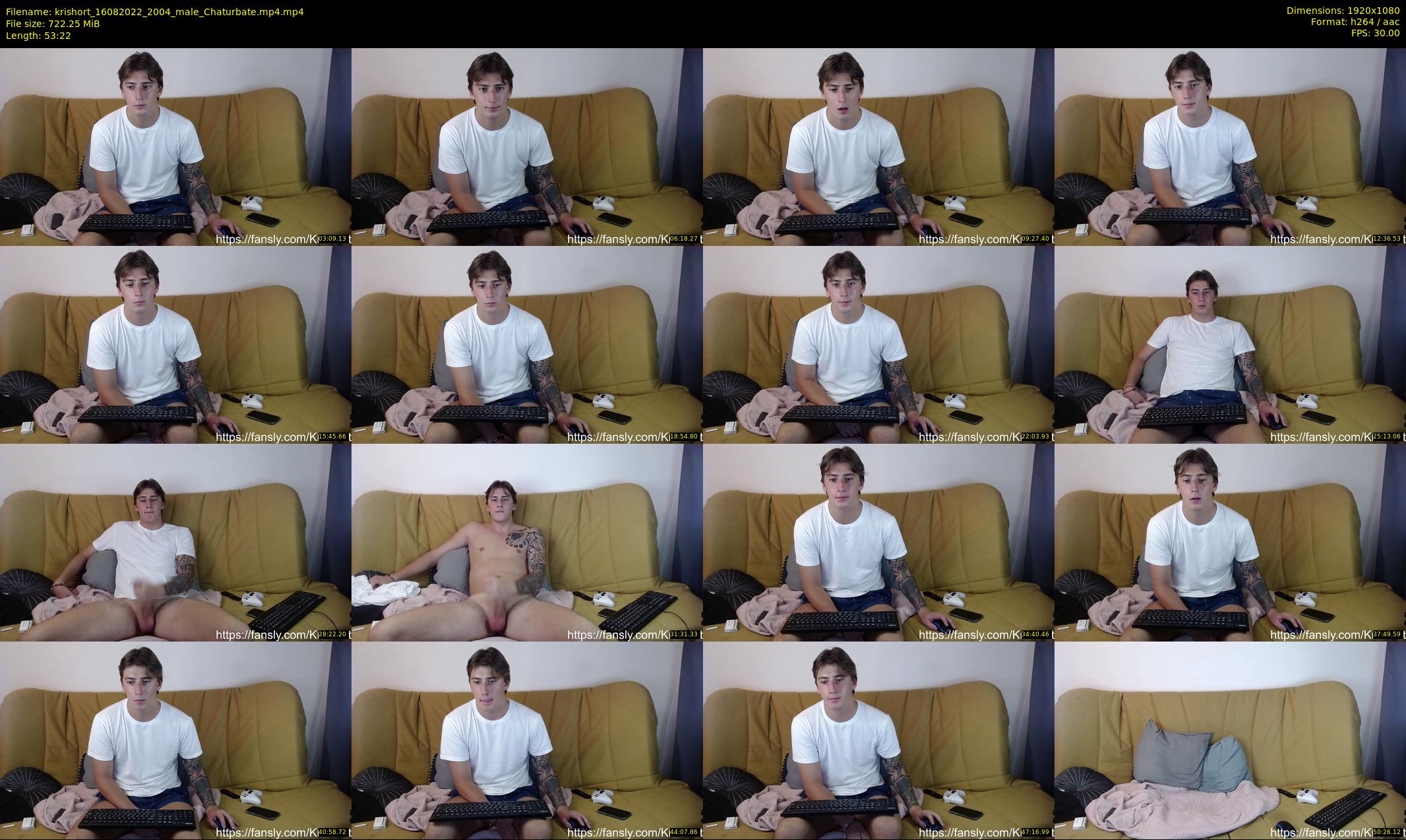 krishort — 54 minute Chaturbate male cam show recording, 1080p, Aug 16, 2022