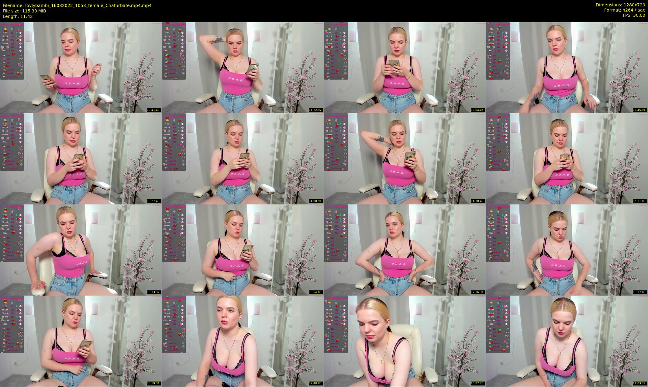 lovlybambi — 12 minute Chaturbate female cam show recording, 720p, Aug 16, 2022