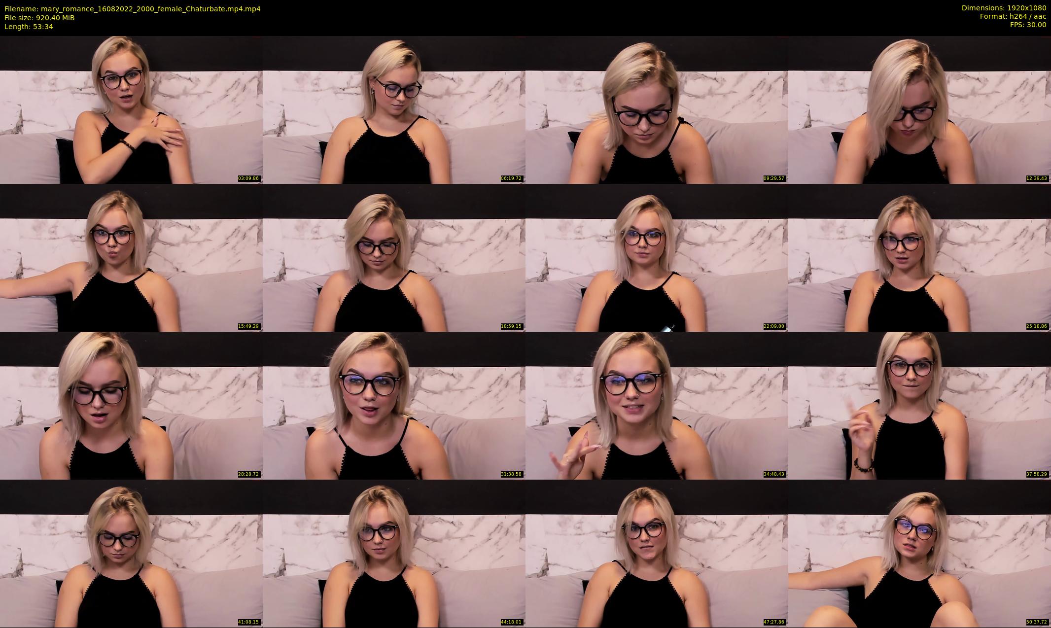 mary_romance — 54 minute Chaturbate female cam show recording, 1080p, Aug 16, 2022