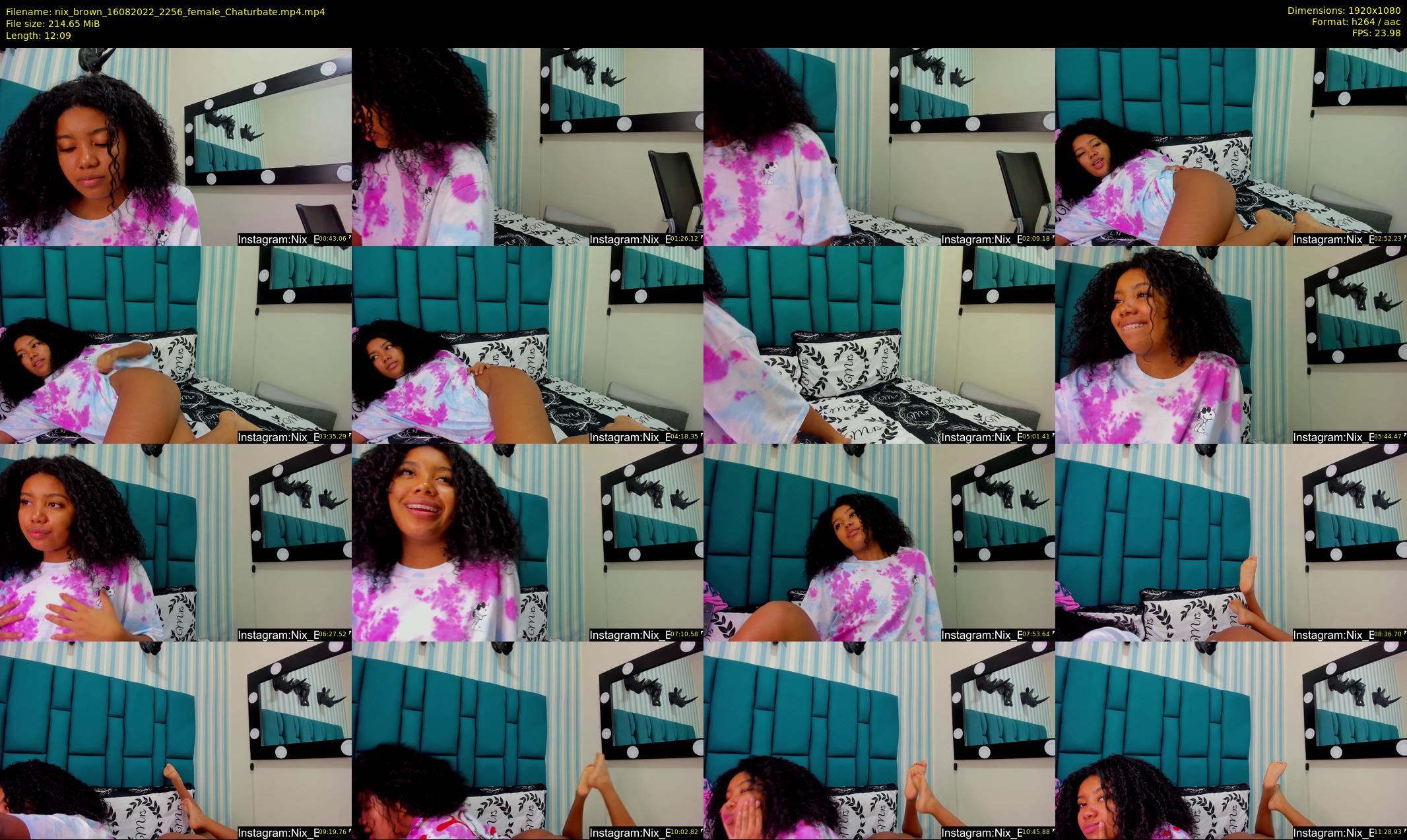 nix_brown — 13 minute Chaturbate female cam show recording, 1080p, Aug 16, 2022