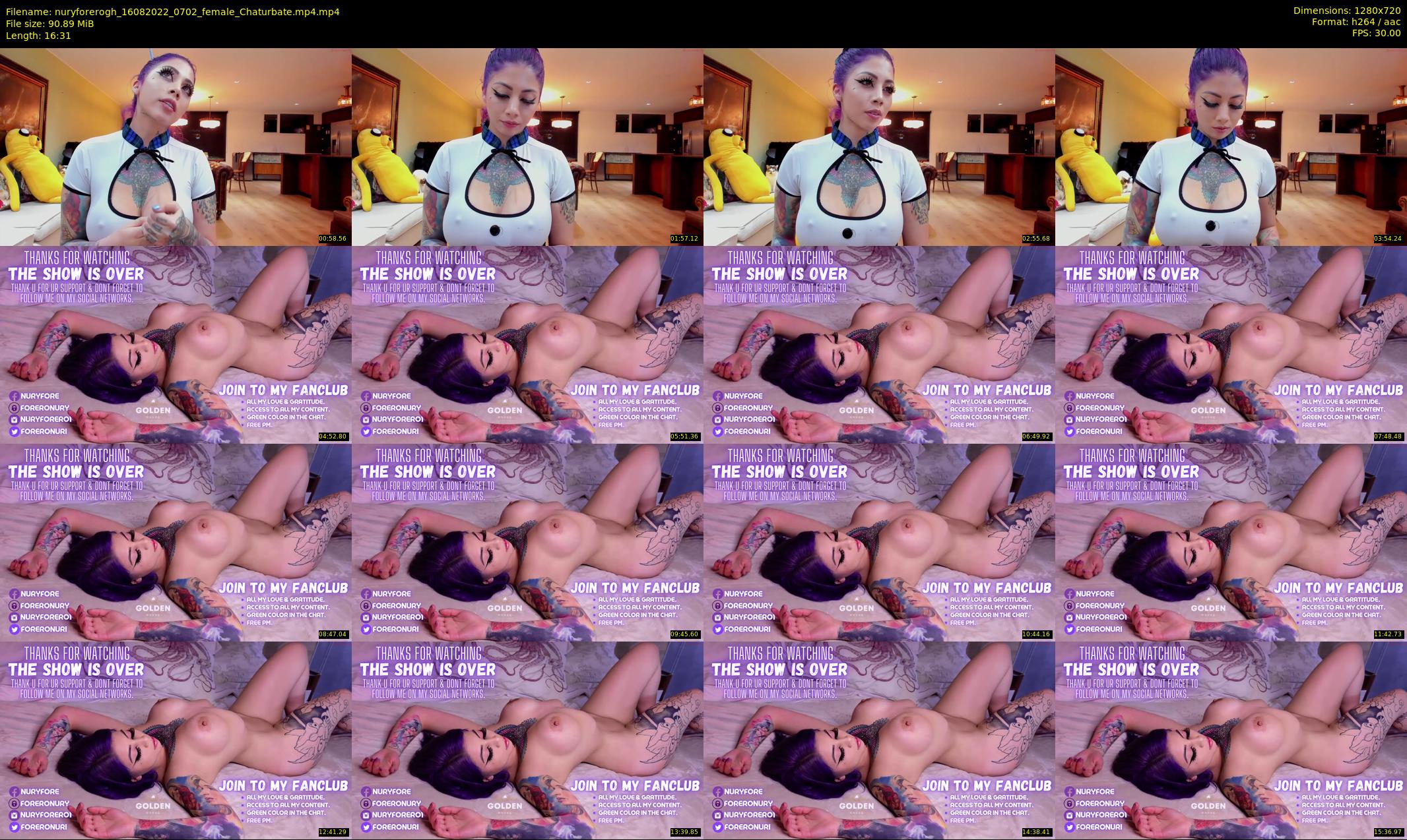 nuryforerogh — 17 minute Chaturbate female cam show recording, 720p, Aug 16, 2022