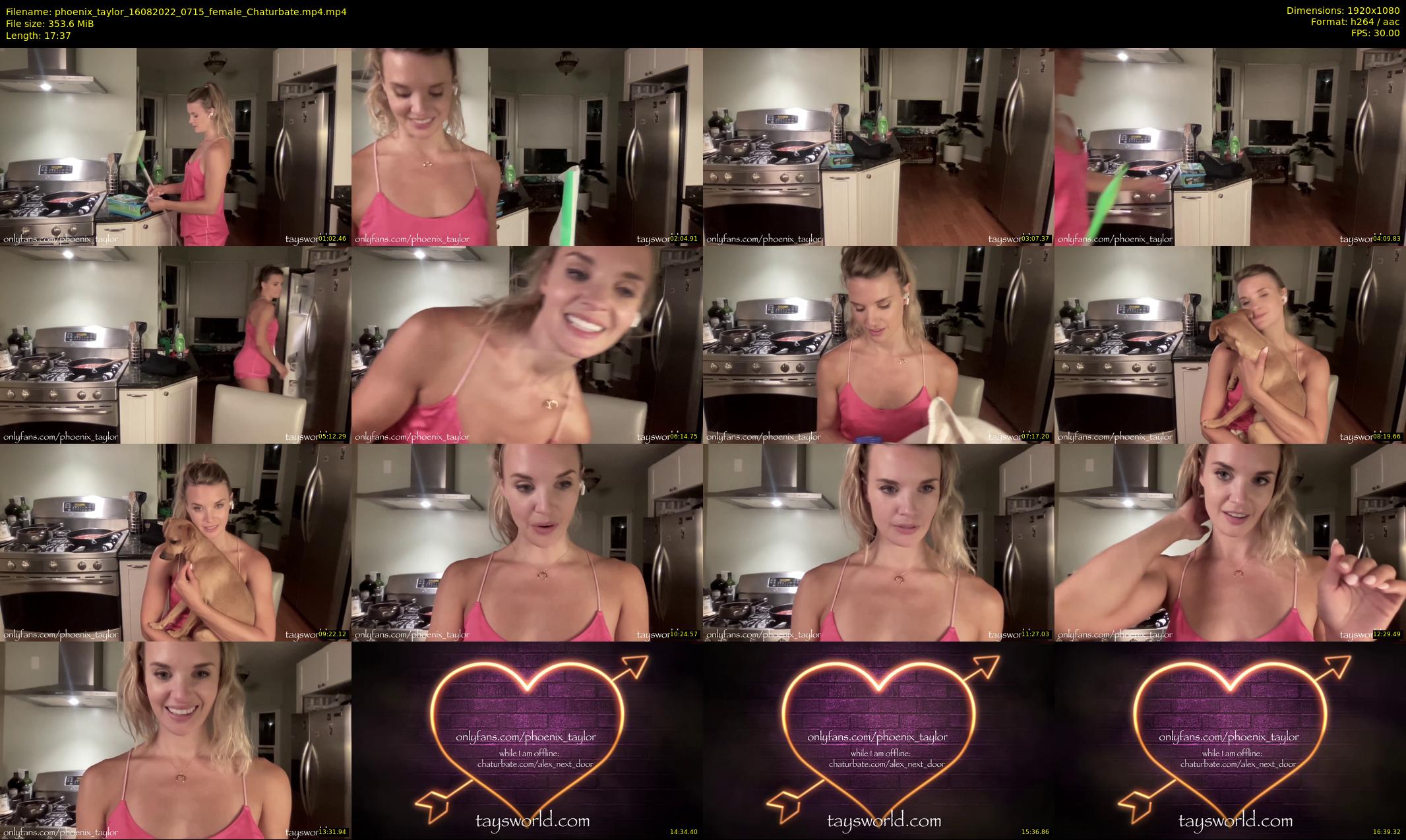phoenix_taylor — 18 minute Chaturbate female cam show recording, 1080p, Aug 16, 2022