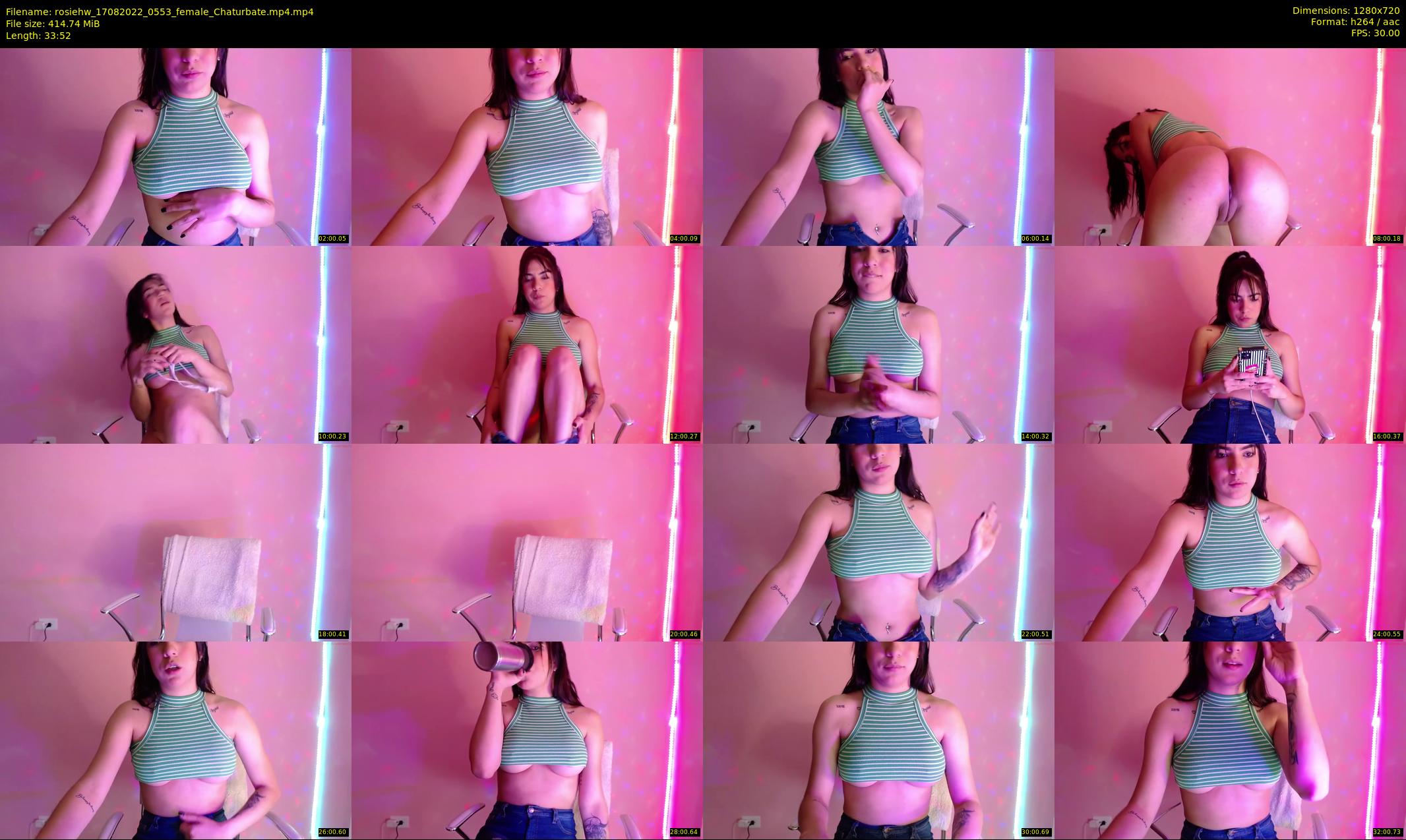 rosiehw — 34 minute Chaturbate couple cam show recording, 720p, Aug 17, 2022
