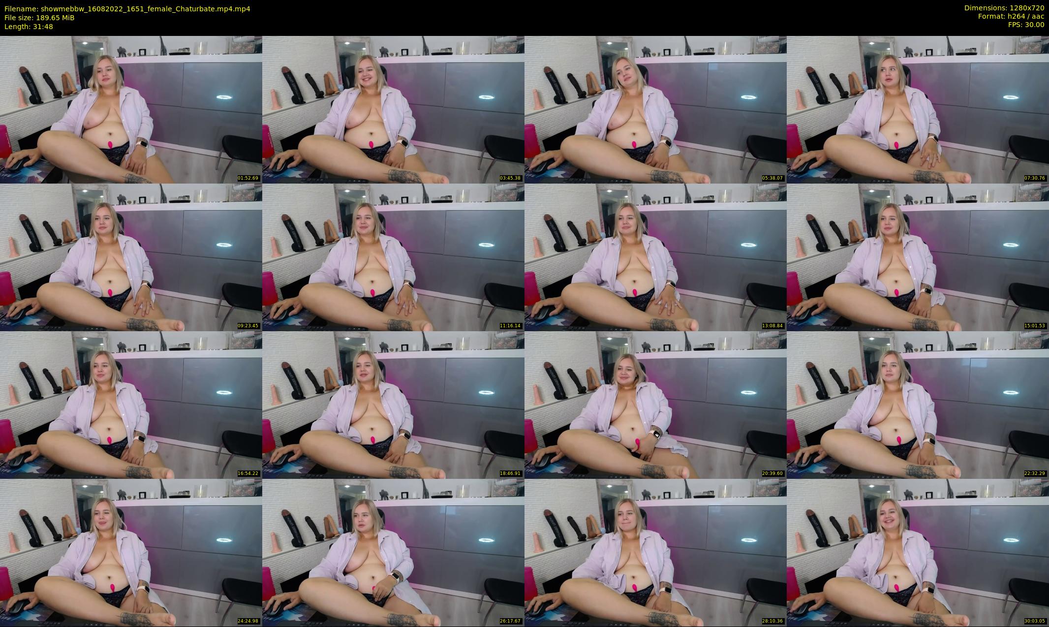 showmebbw — 32 minute Chaturbate female cam show recording, 720p, Aug 16, 2022