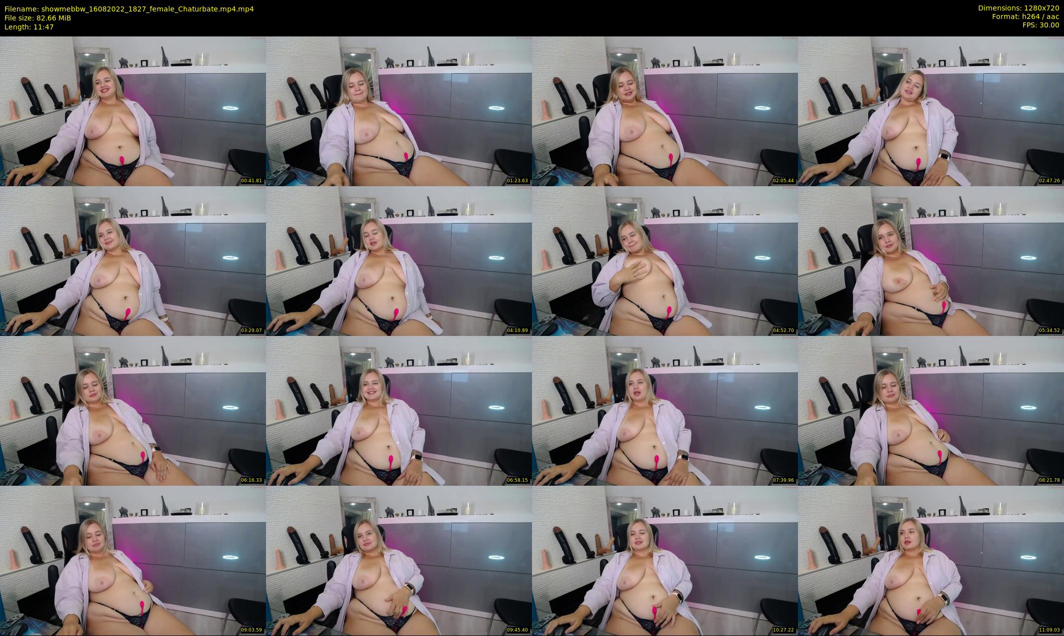 showmebbw — 12 minute Chaturbate female cam show recording, 720p, Aug 16, 2022