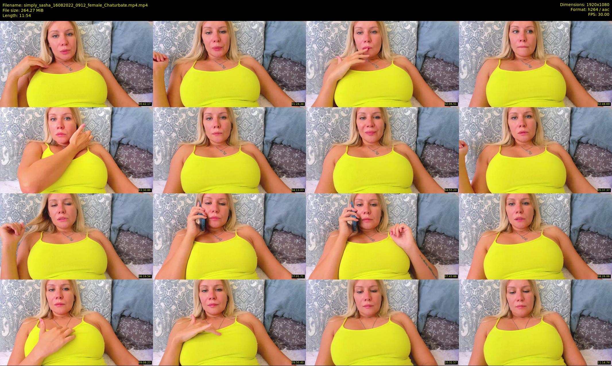 simply_sasha — 12 minute Chaturbate female cam show recording, 1080p, Aug 16, 2022