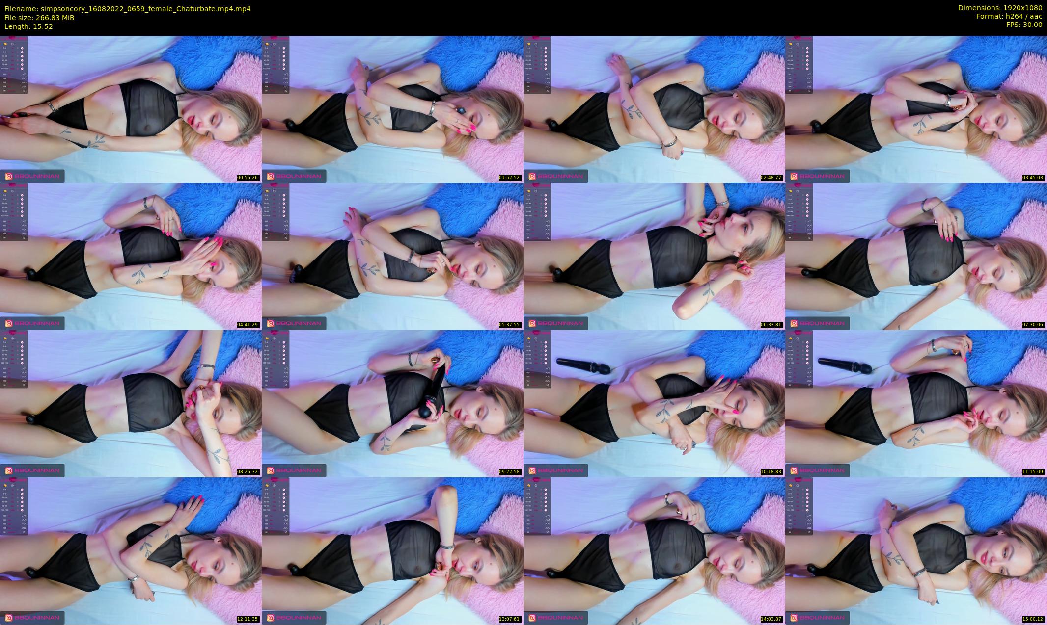 simpsoncory — 16 minute Chaturbate female cam show recording, 1080p, Aug 16, 2022