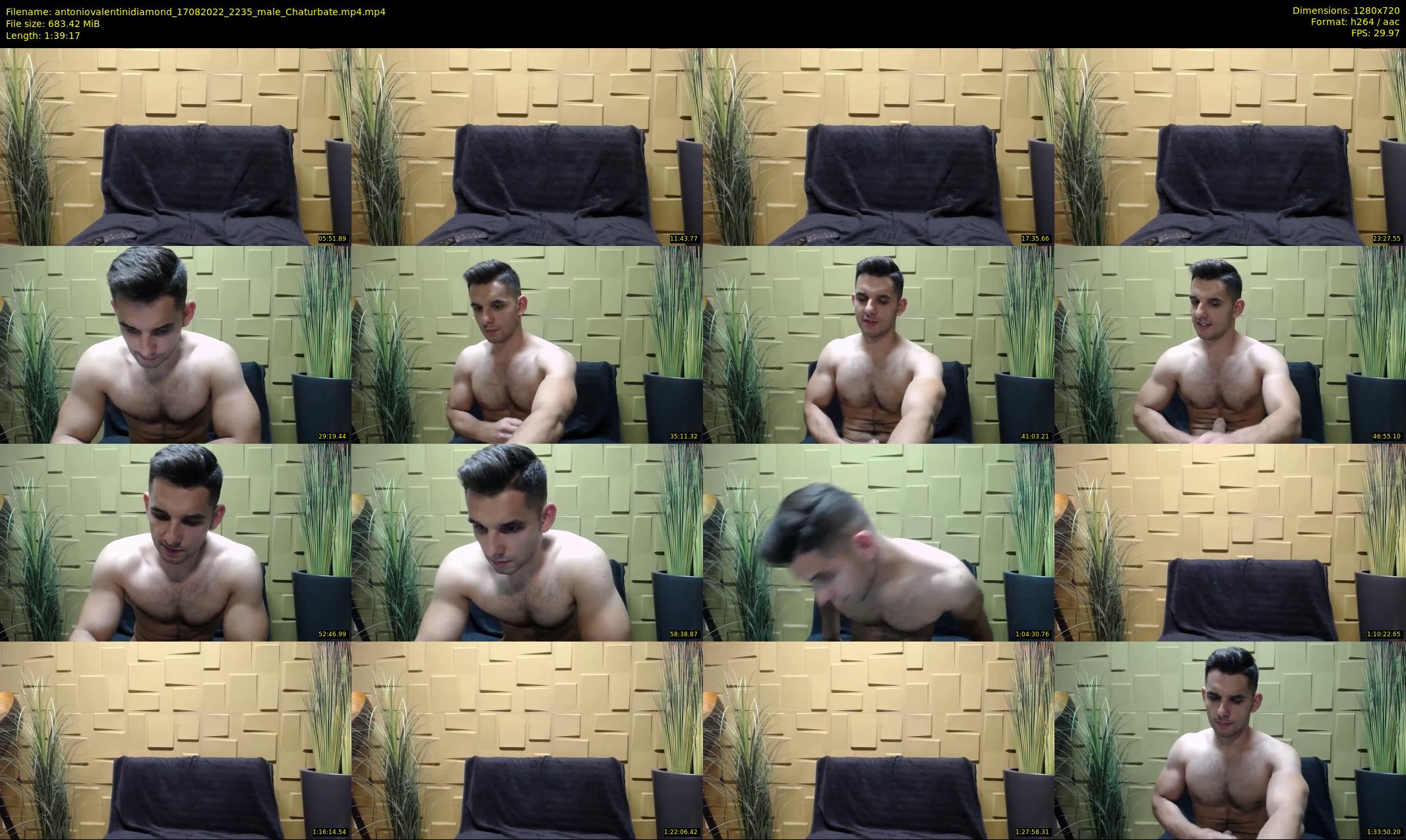 antoniovalentinidiamond — 100 minute Chaturbate male cam show recording, 720p, Aug 17, 2022
