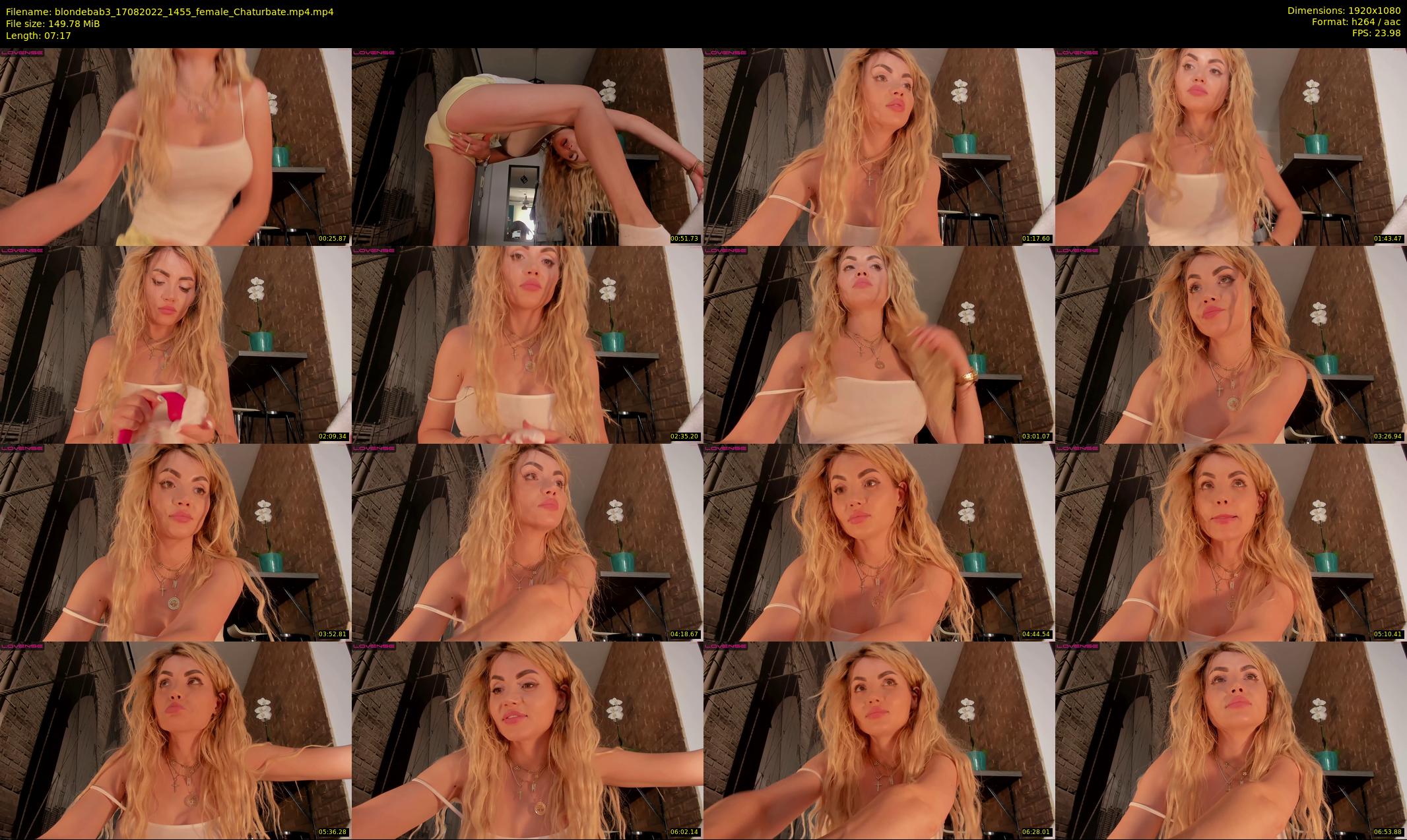 blondebab3 — 8 minute Chaturbate female cam show recording, 1080p, Aug 17, 2022