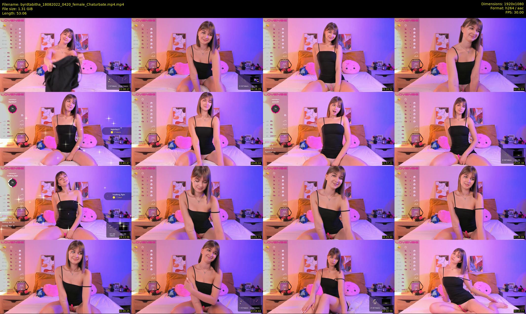 byrdtabitha — 54 minute Chaturbate female cam show recording, 1080p, Aug 18, 2022