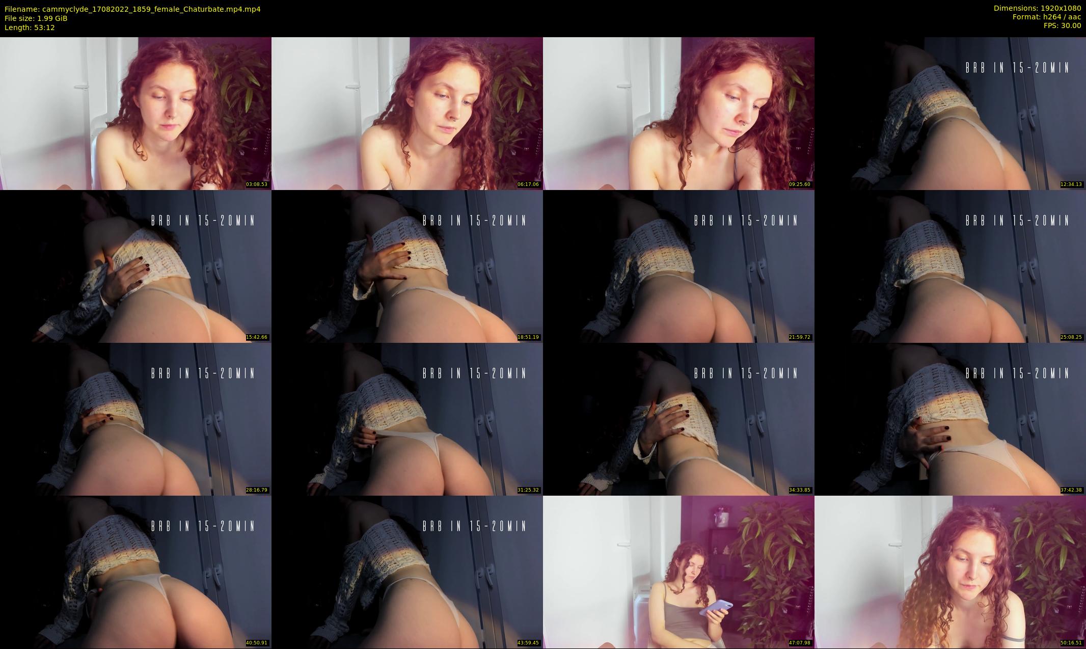 cammyclyde — 54 minute Chaturbate female cam show recording, 1080p, Aug 17, 2022